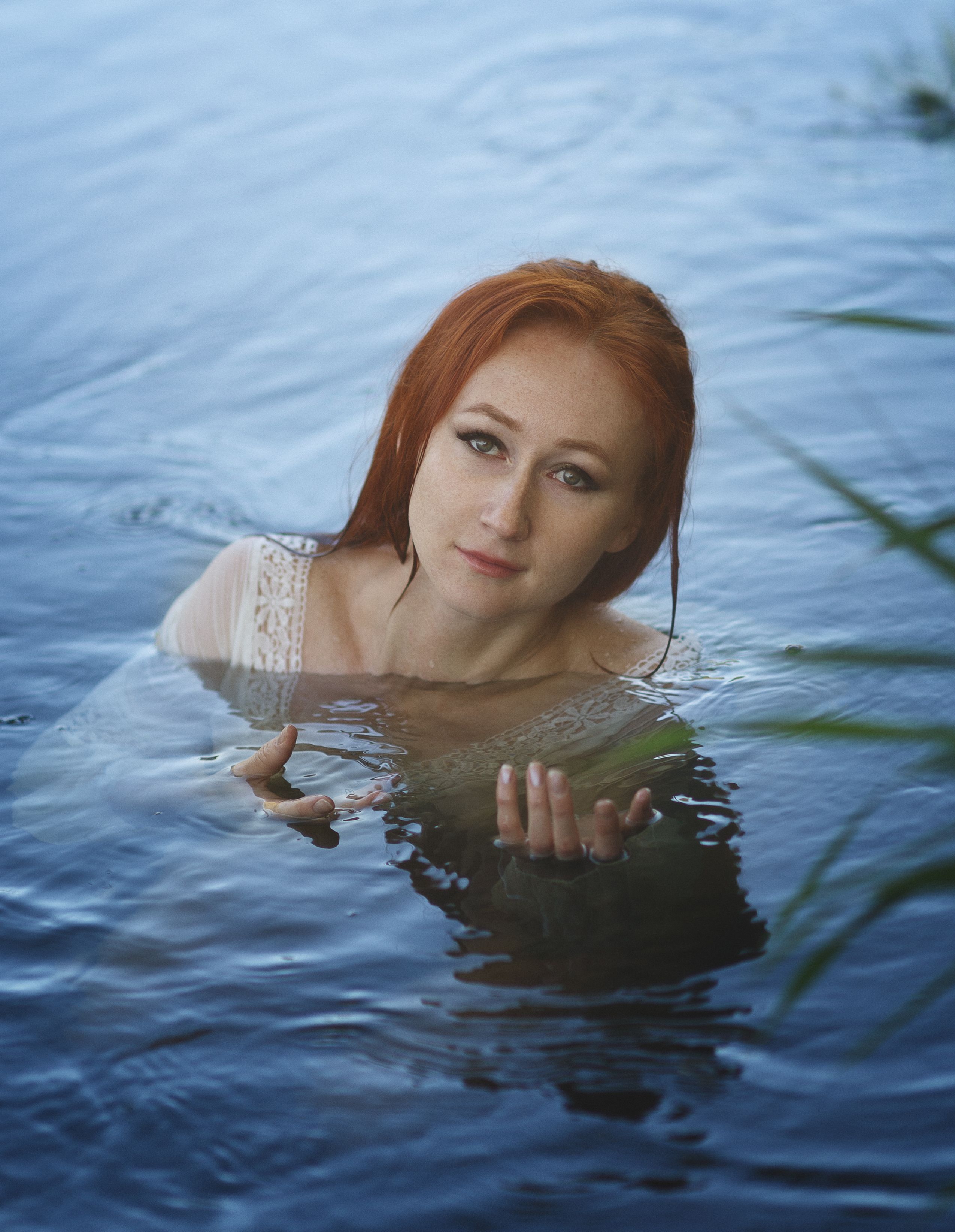 портрет, жанр, лицо, женщина, цвет, рыжая , мавка, взгляд, заманить в воду , Оксана Ведмеденко