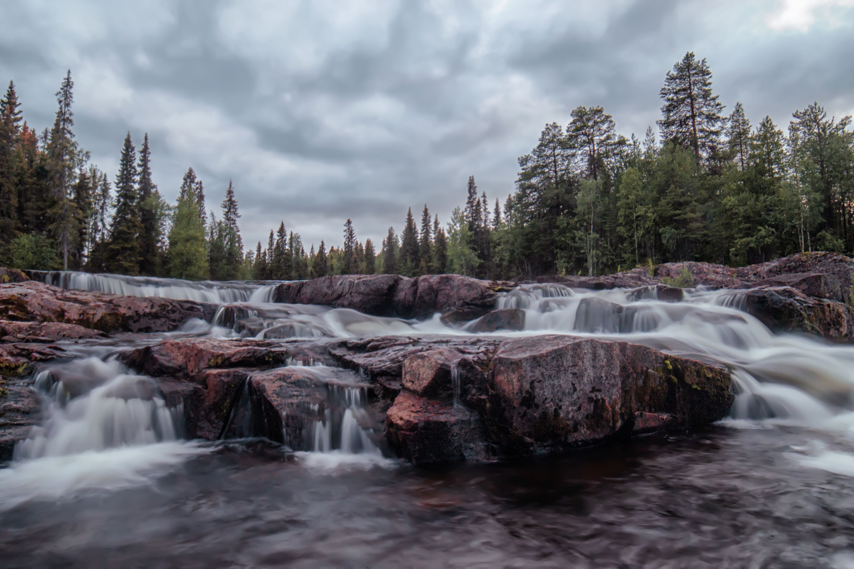 река порог лес природа камни вода, Анастасия Третьякова