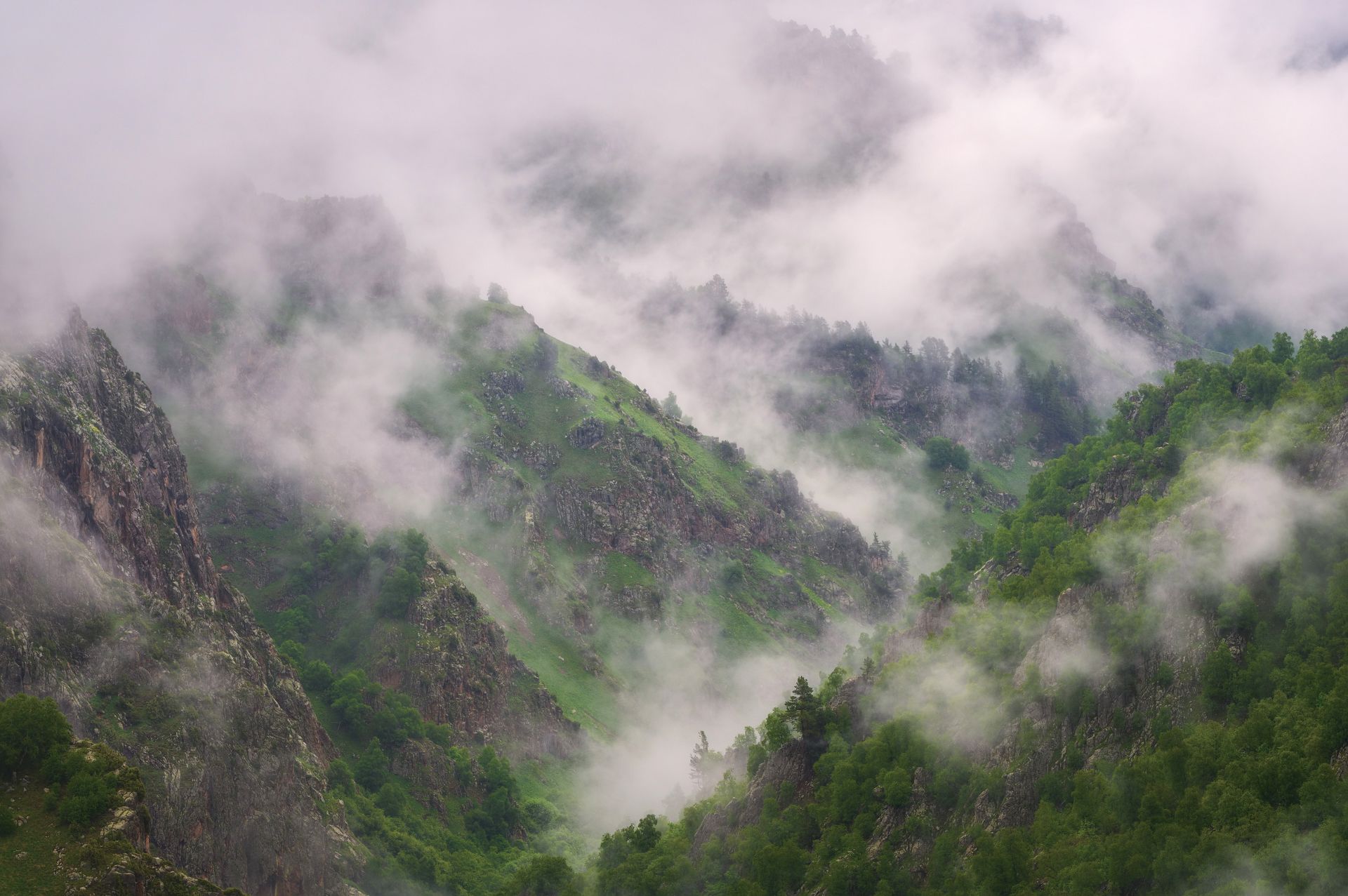 приэльбрусье, горы, туман, кавказ, Левыкин Виталий