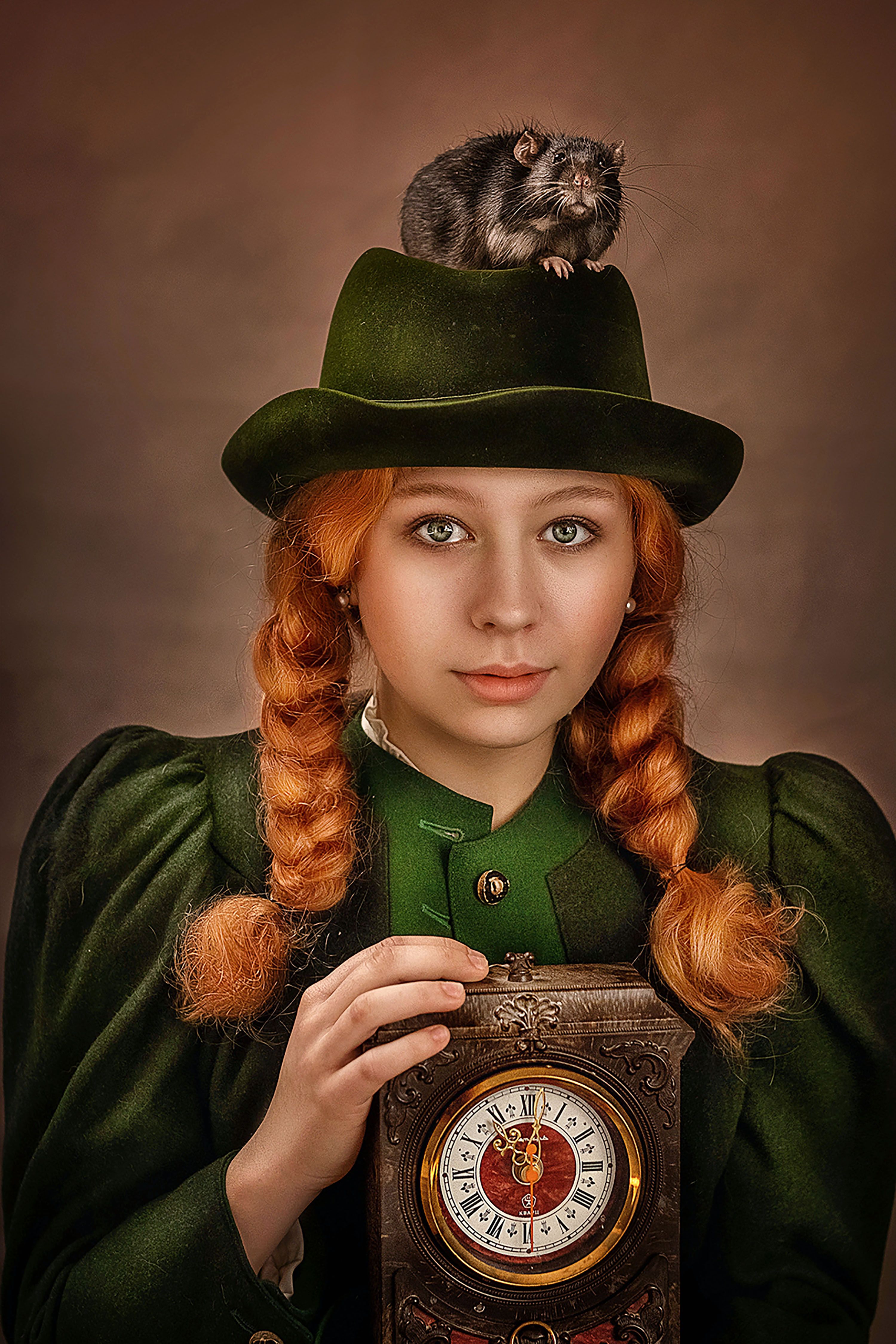 портрет, детский портрет, девушка, дети и животные, Елена Чернигина