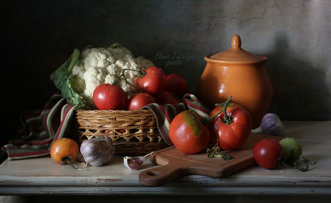 помидоры, томаты, капуста, овощи, Елена Татульян