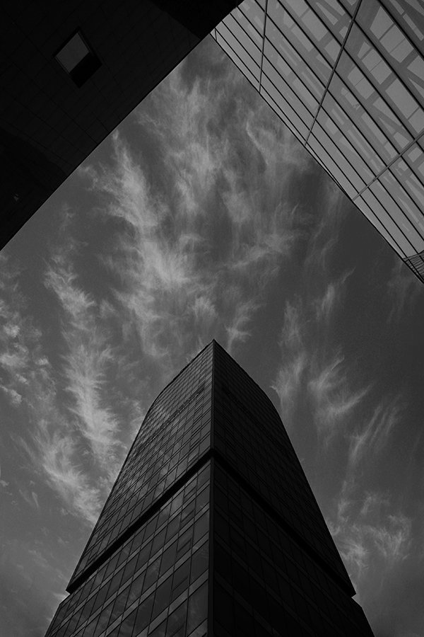 Black and white, Building, City, Clouds, Saint-petersburg, Sky, Камилла Камилла