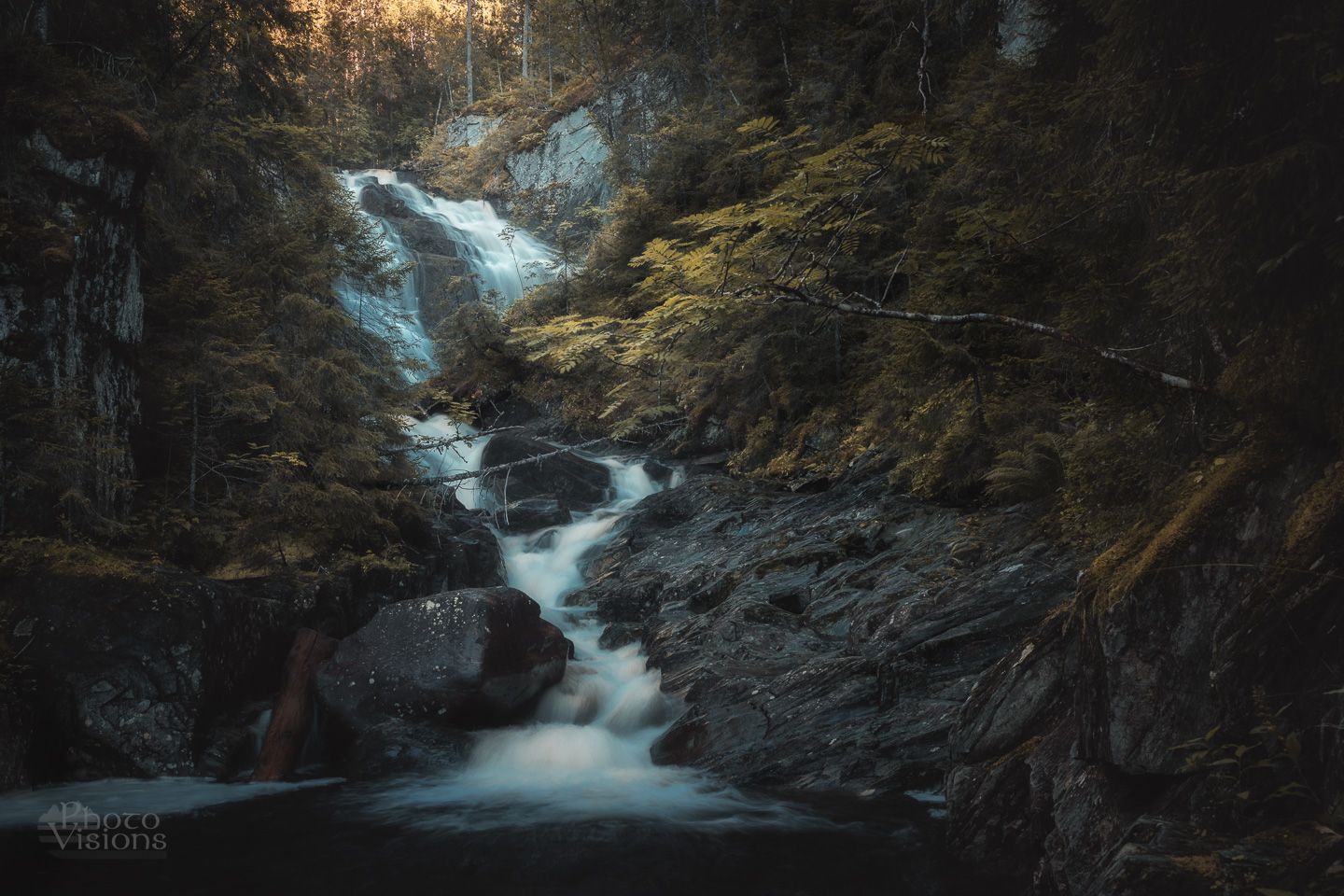 waterfall,woods,forest,woodland,nature,landscape,norway,mountain,river,stream,falls,, Photo Visions