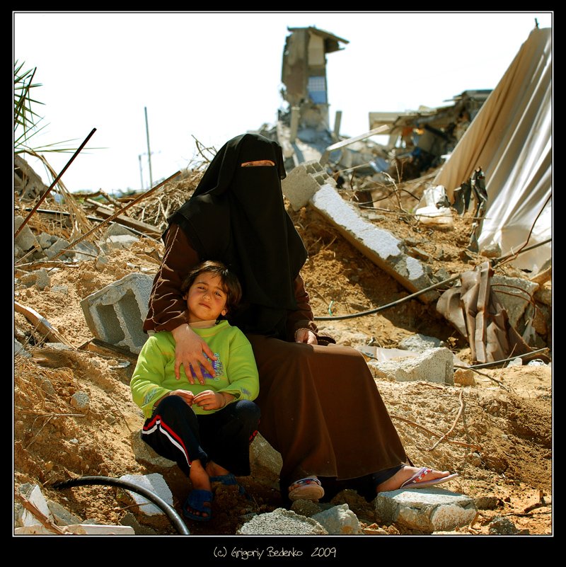 палестина, сектор газа, руины, женщина, ребенок, пострадавшие, Григорий Беденко