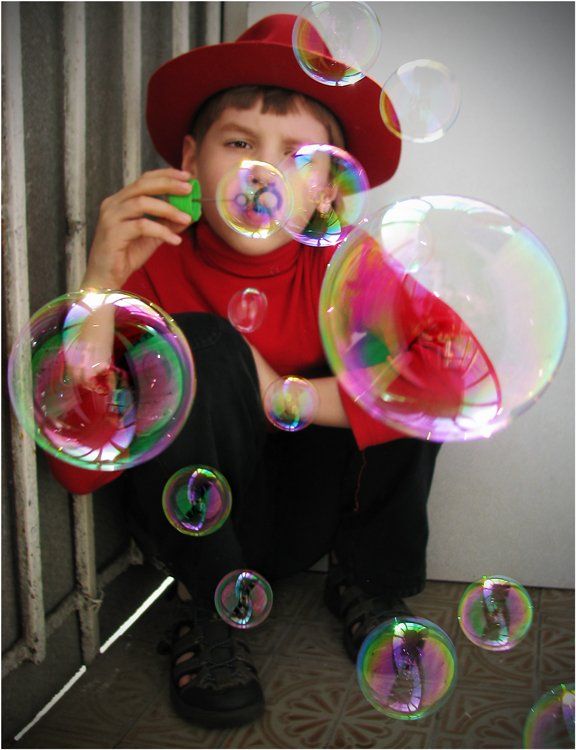 волшебные пузырьки, волшебник, детство, яркие краски, весна, детство, Olga Panteleeva