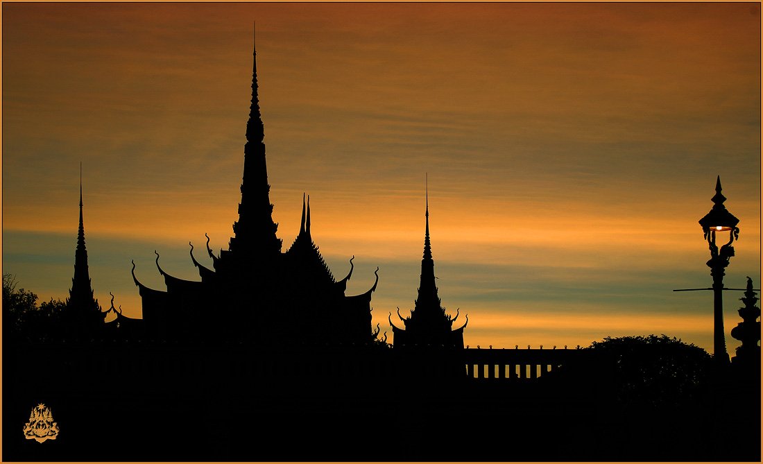 камбоджия, пном, пень, силуэт, королевский, дворец, Ханмурзин Павел