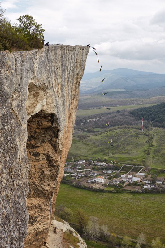 base, jump, crimea, mountains, sport, extreme, Kirill Grekov