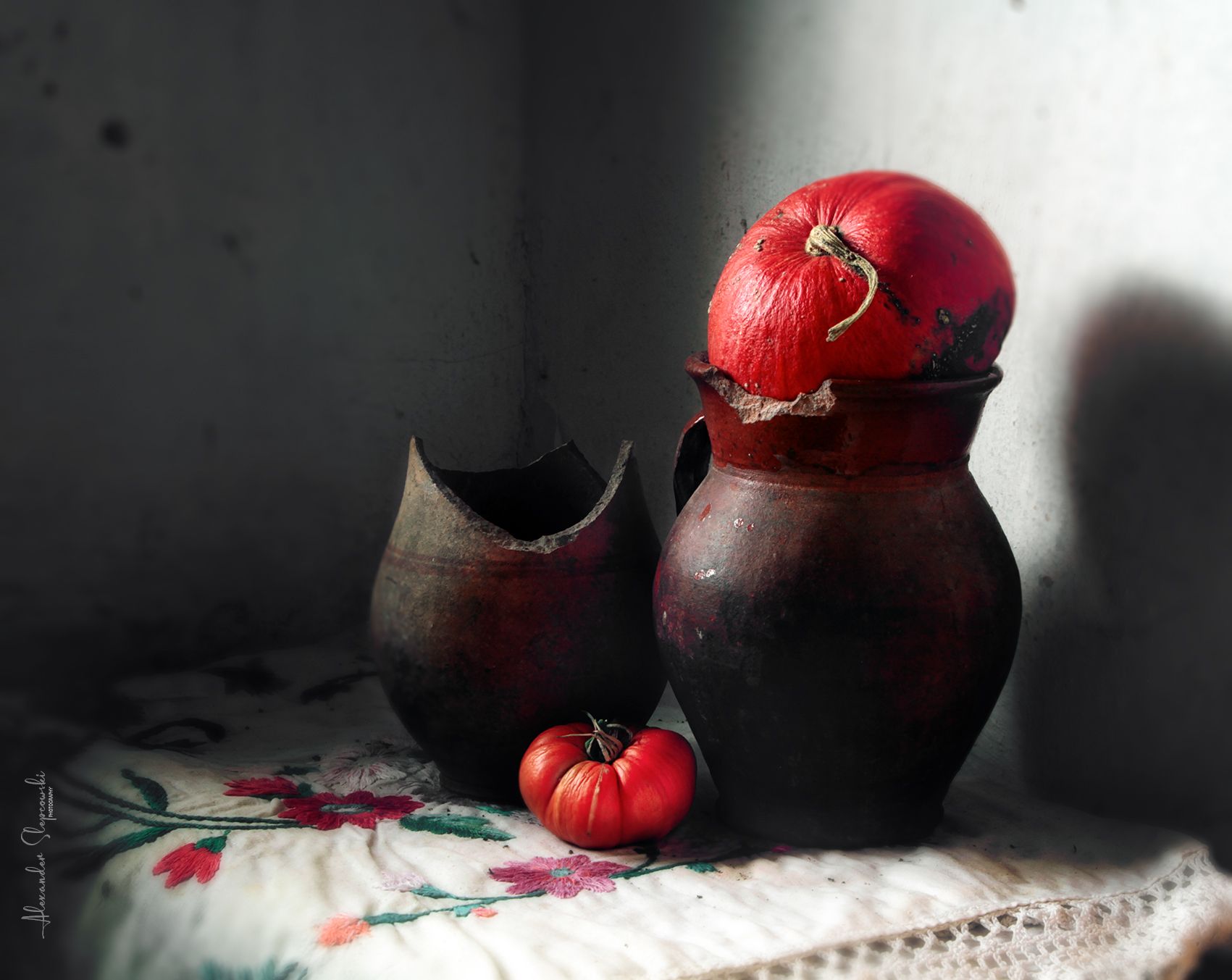 pumpkin and tomato, Alexander Slepcowski