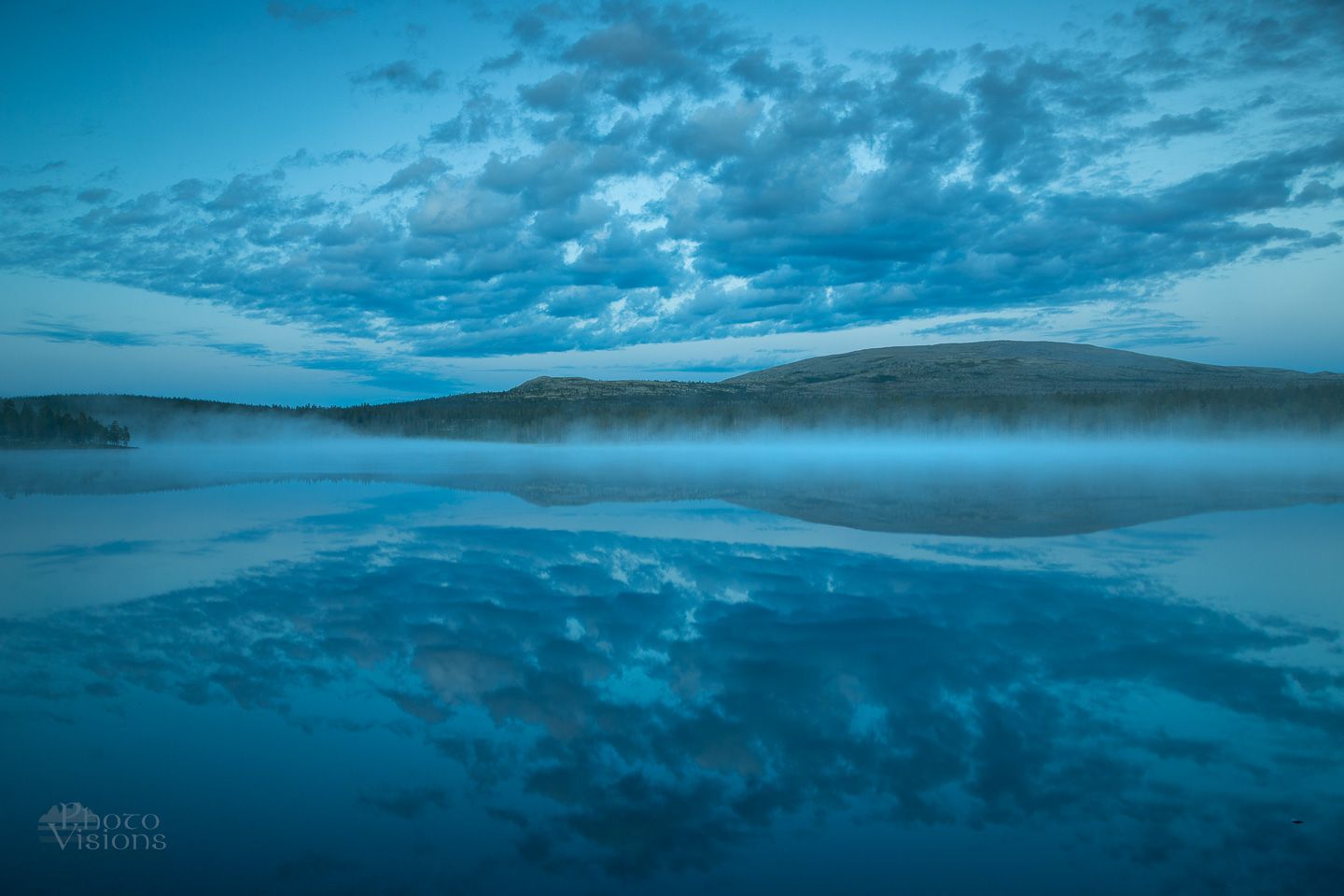norway,woodland,lake,lakshore,mountains,clouds,blue hour,woods,forest,boreal,night,reflections, Photo Visions