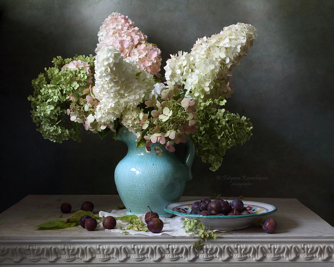 натюрморт, цветы, лето, гортензия, Tatyana Karachkova