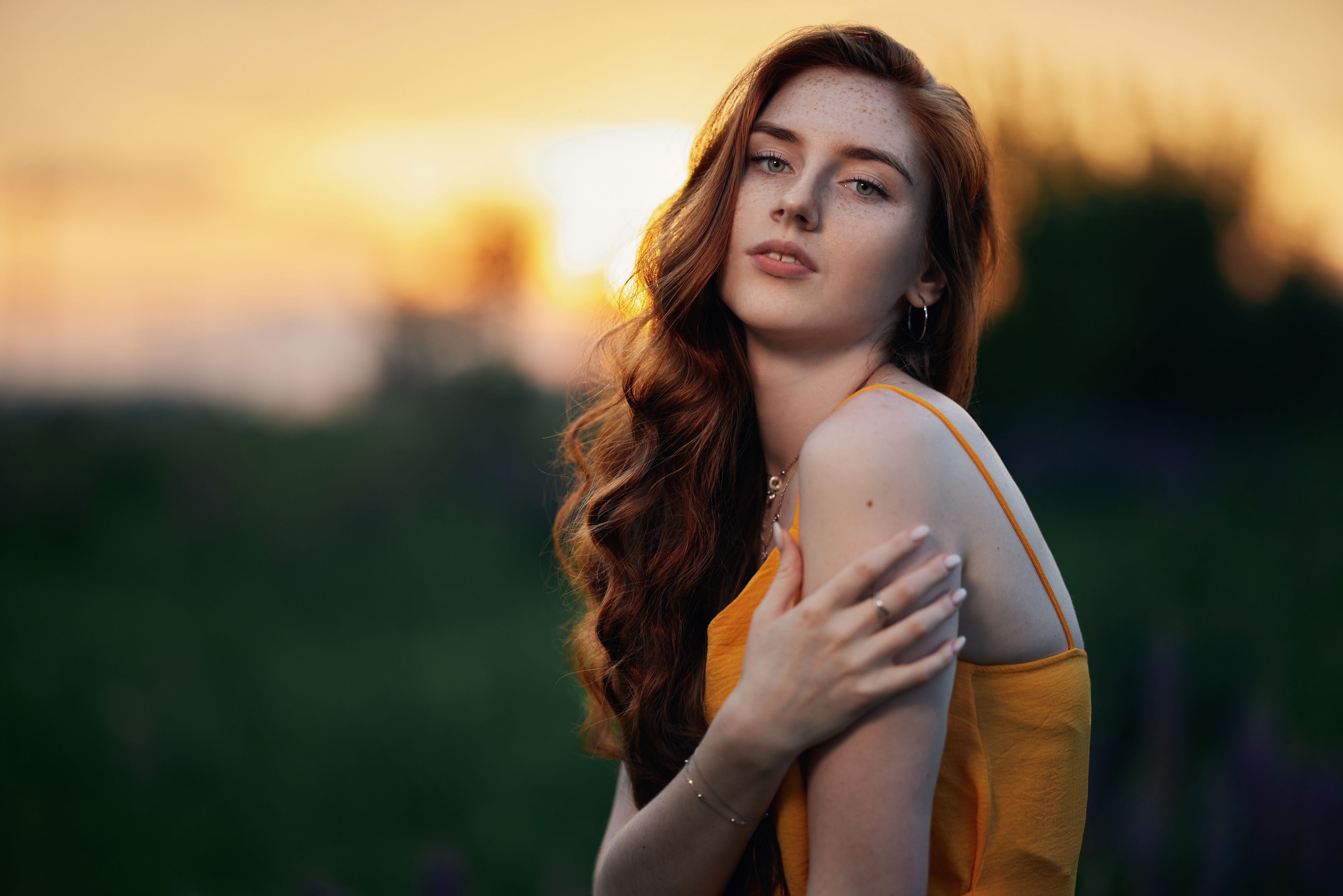 Girl portrait, sunset, girl, Дмитрий Дыбов