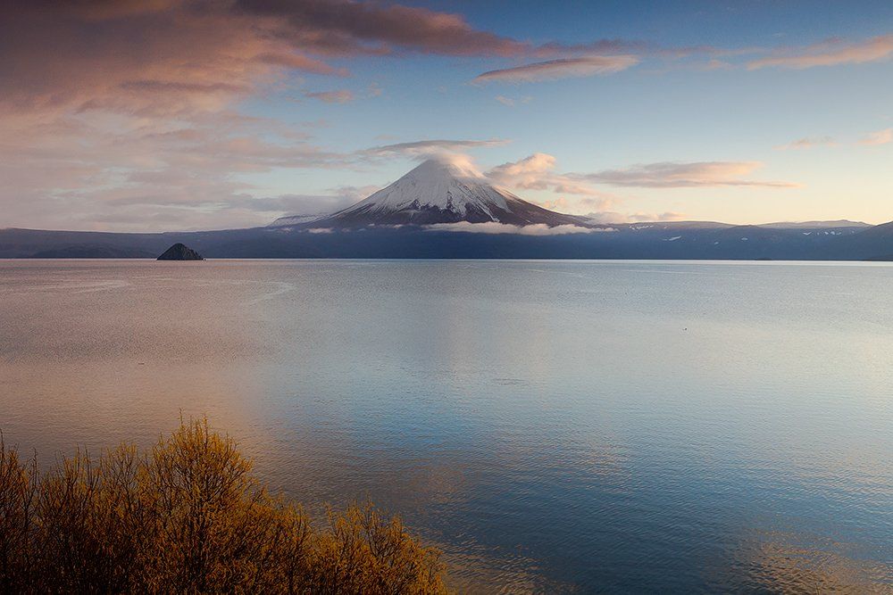 озеро, вулкан, камчатка, Сергей Краснощёков