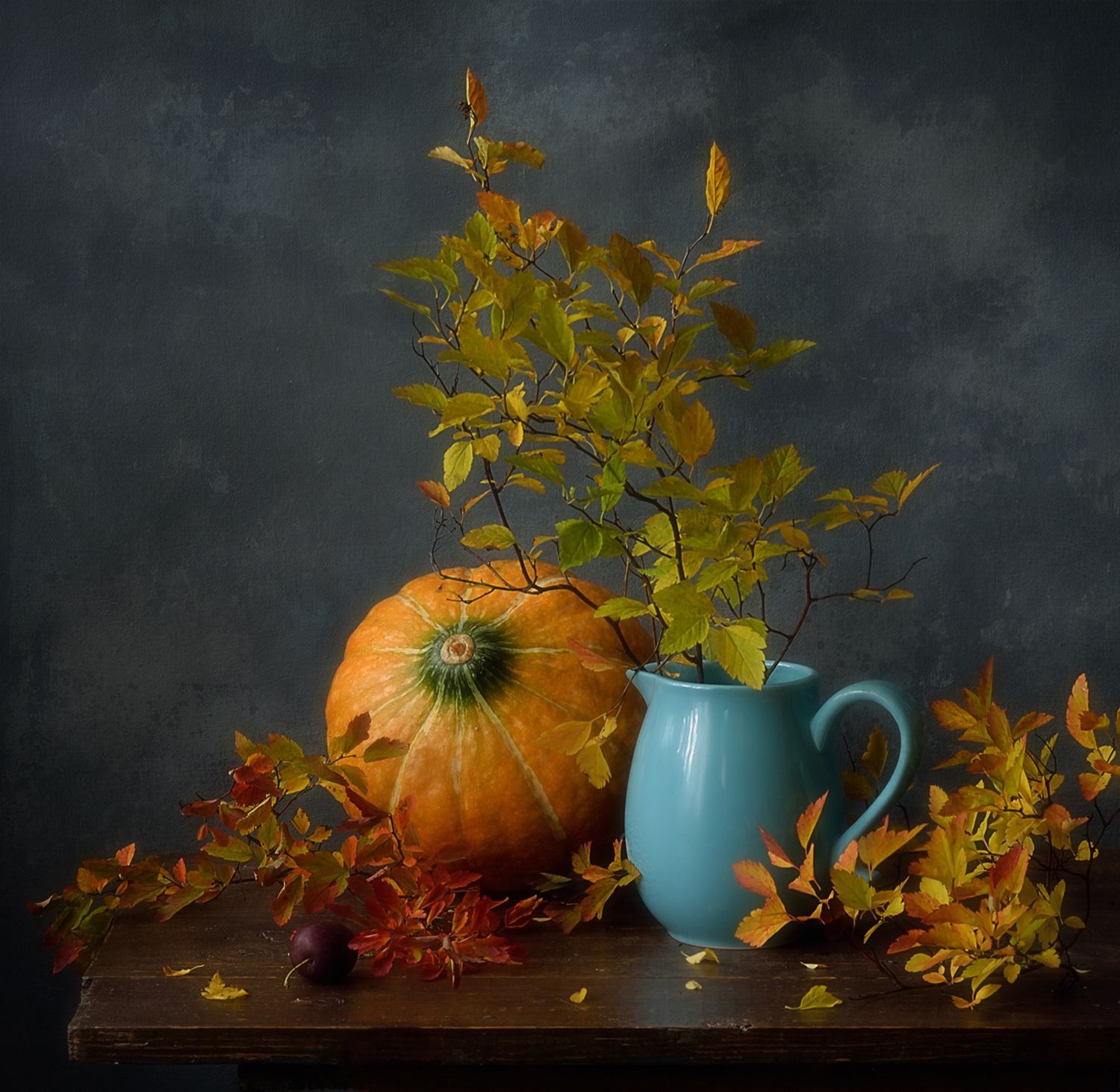 натюрморт,тыква,листья,осень,композиция, Наталия К