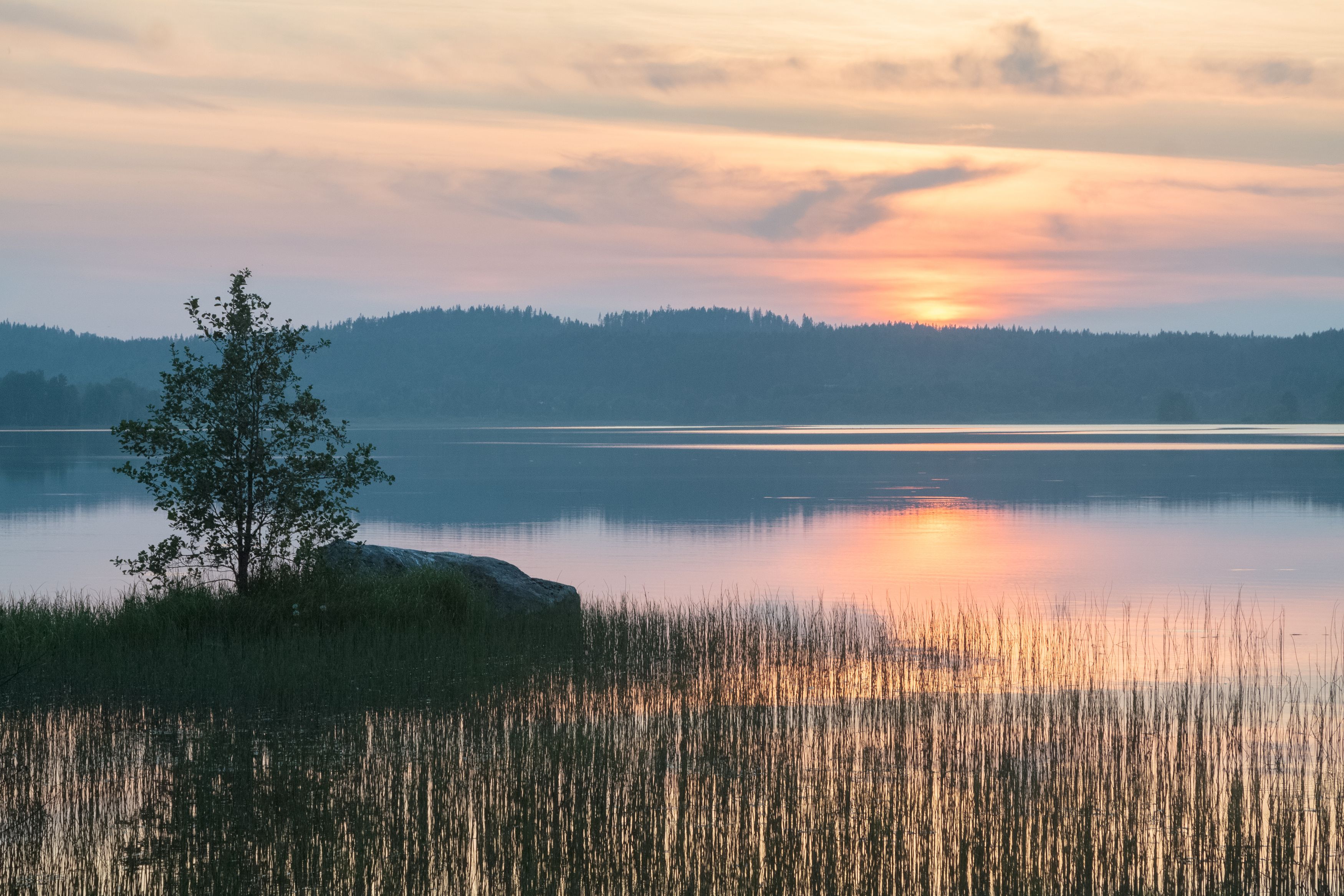 озеро закат отражение вечер природа лето, Светлана Холодняк