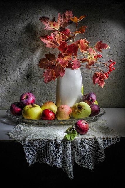 осень, листья, яблоки, натюрморты, осенние,, Zadorina Svetlana