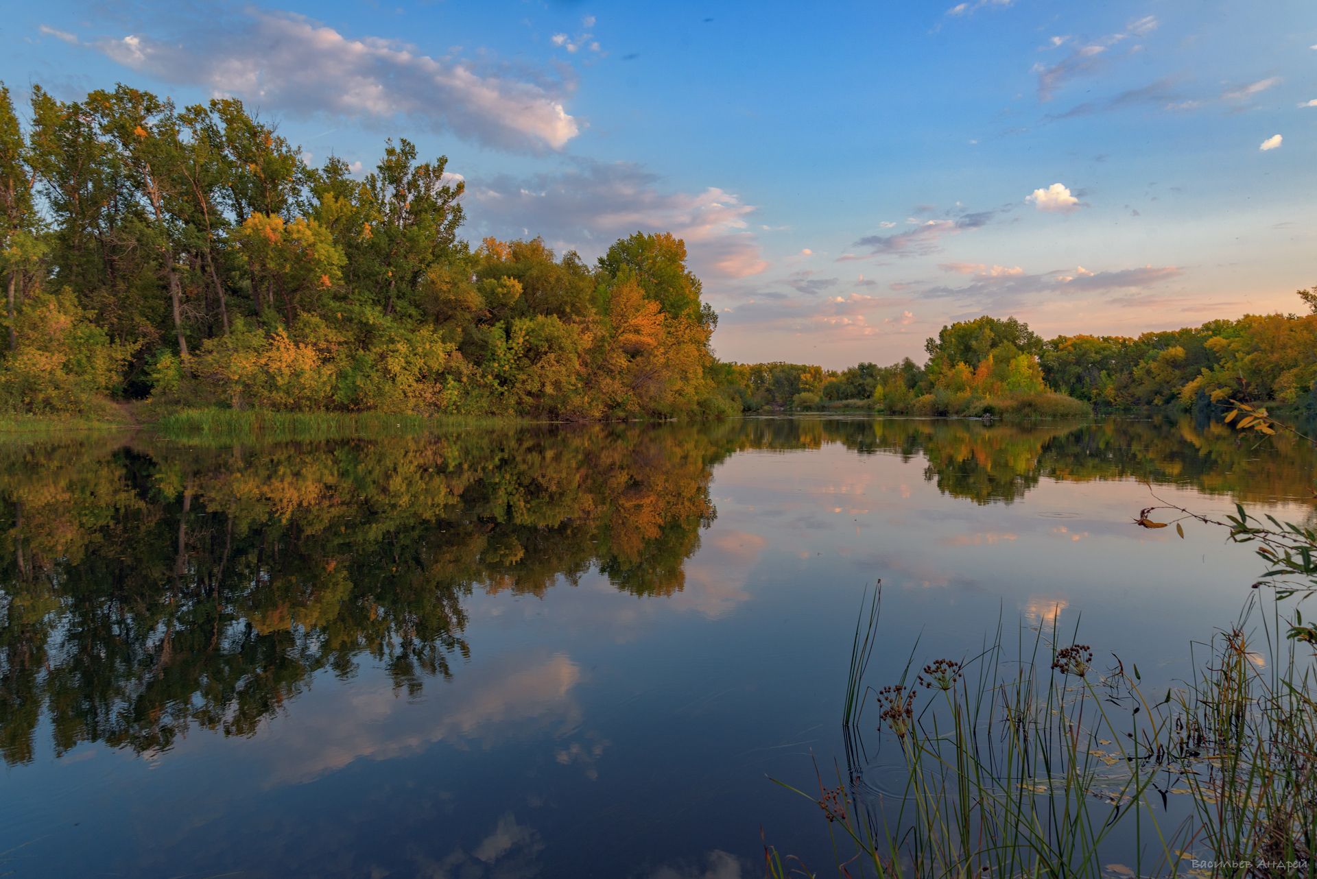 река урал, орск, осень, отражение, Vasilyev Andrey