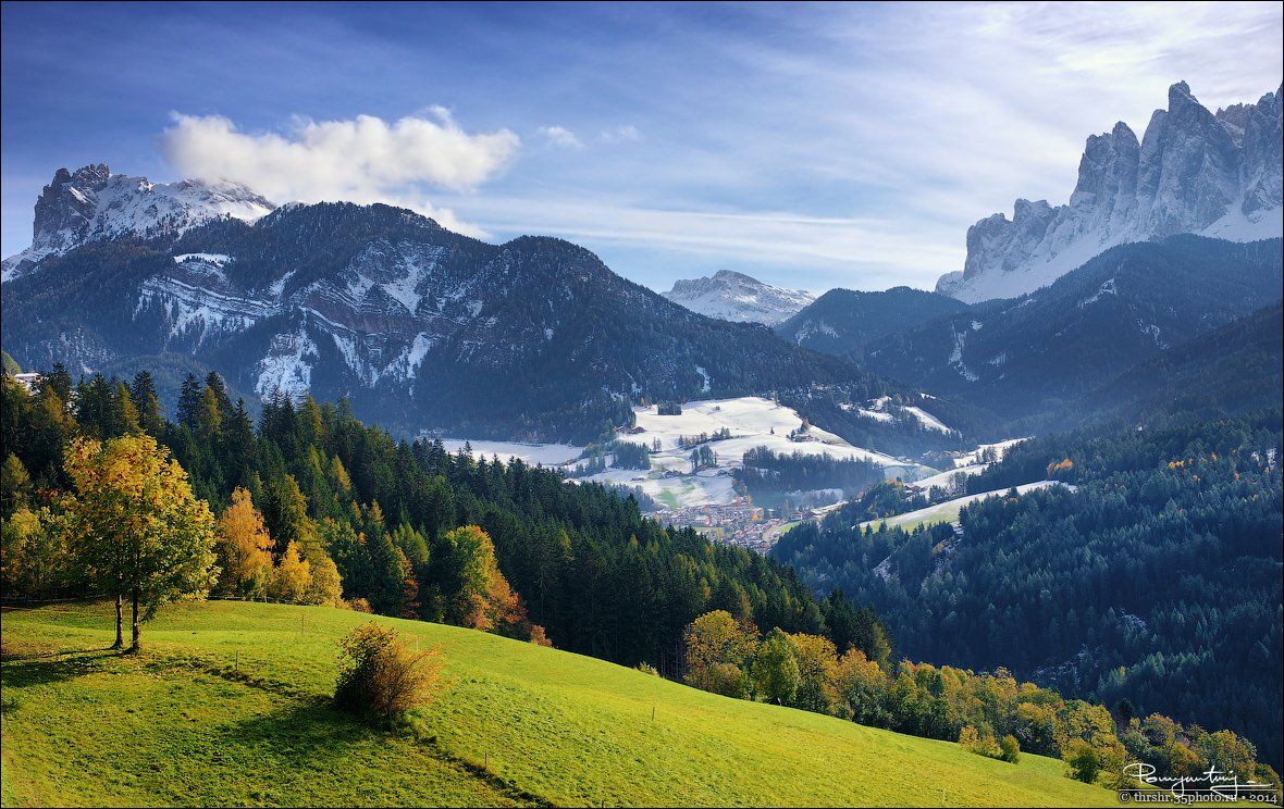 Alps, Bolzano, Classics, Dolomites, Geisler, Italy, San pietro, Santa maddalena, South tyrol, Andrew Thrasher