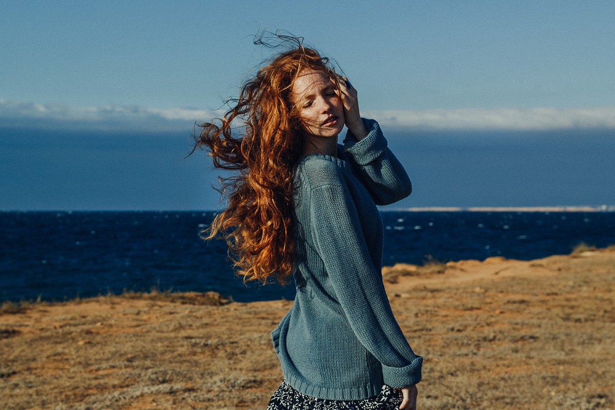 alone, crimea, face, feeling, freckles, girl, hair, mood, portrait, portret, red, sea, wind, веснушки, ветер, волосы, девушка, закат, крым, море, настроение, портрет, портрет девушки, портфолио, рыжая, рыжий, свобода, севастополь, цвет, черное море, чувст, Irella Konof