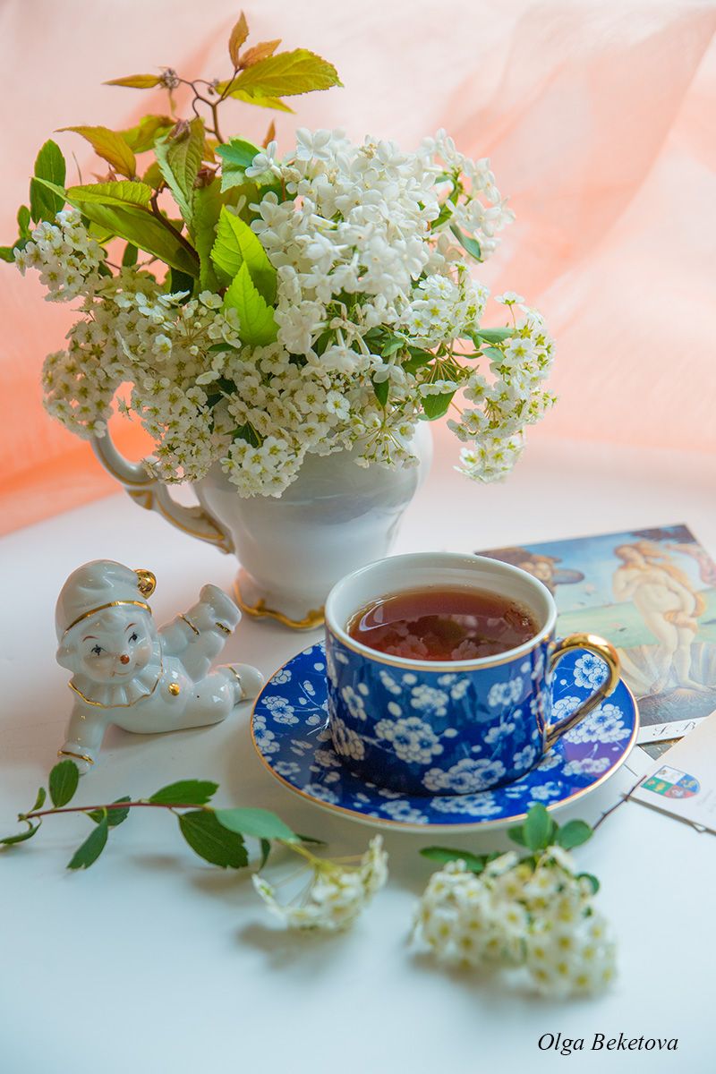 чашка, фигурка, цветы, натюрморт, Бекетова Ольга