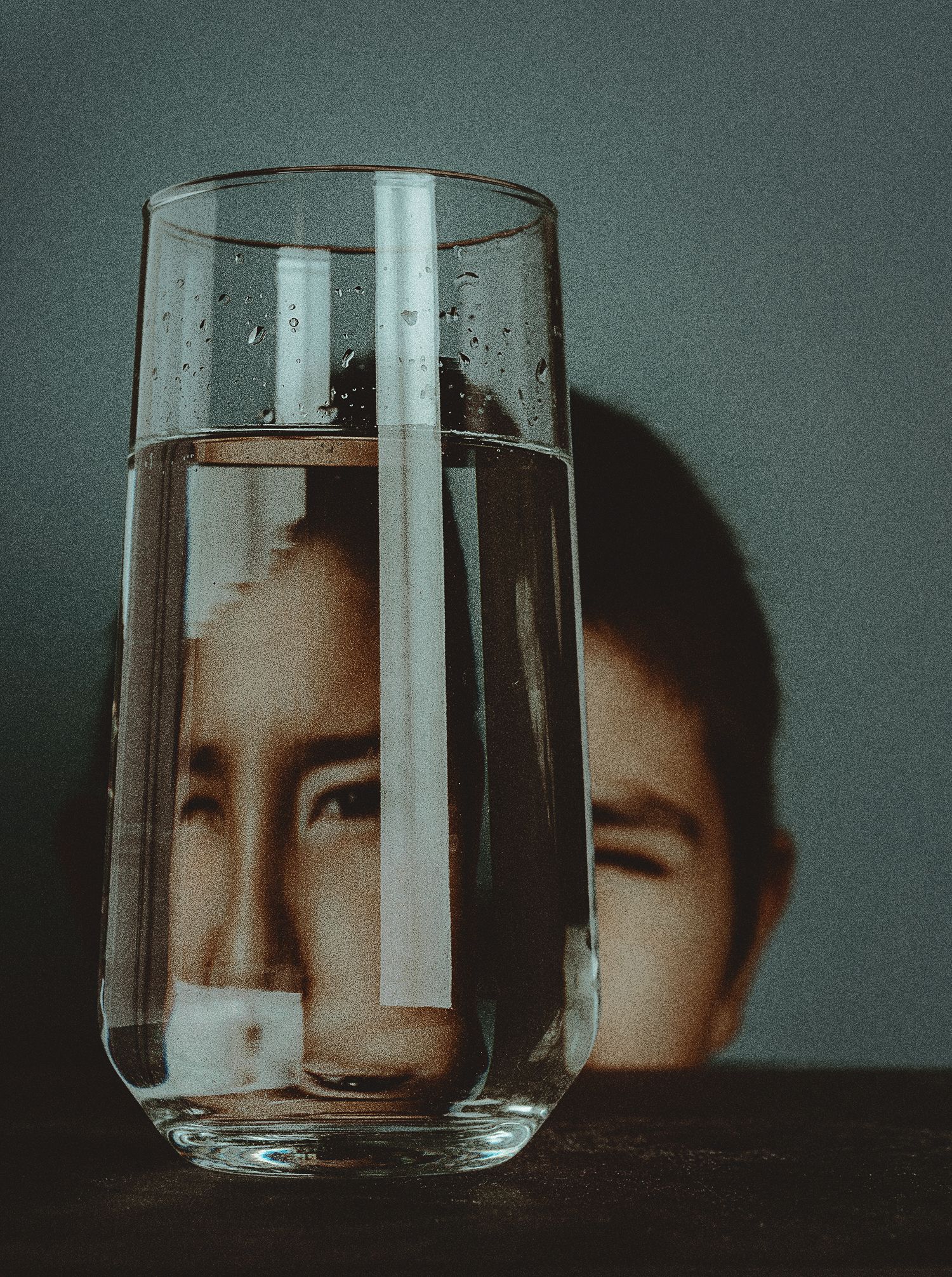 glass, портрет, мальчик, стакан, вода,, Руслан Мур
