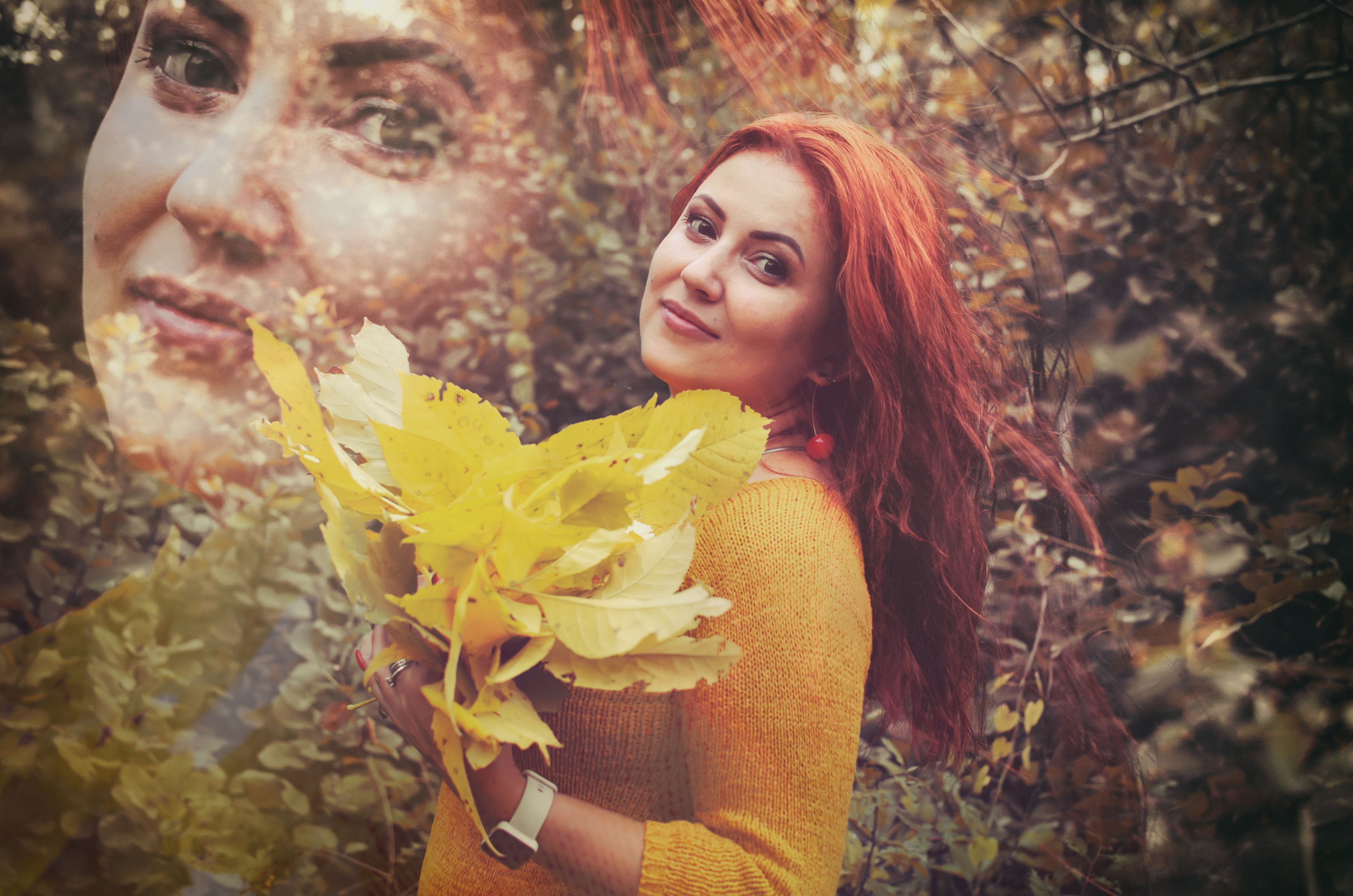 Девушка, осень, осенний портрет, осенние листья, Shadow Anna