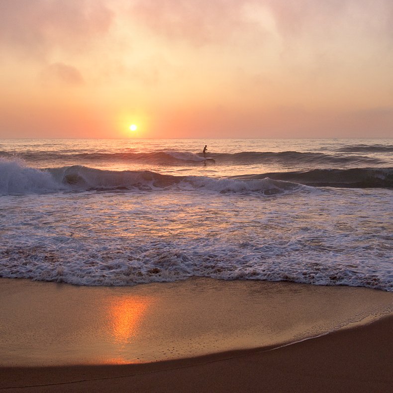 Ocean, Portugal, Sunset, Surf, Surfer, Марченко Дмитрий