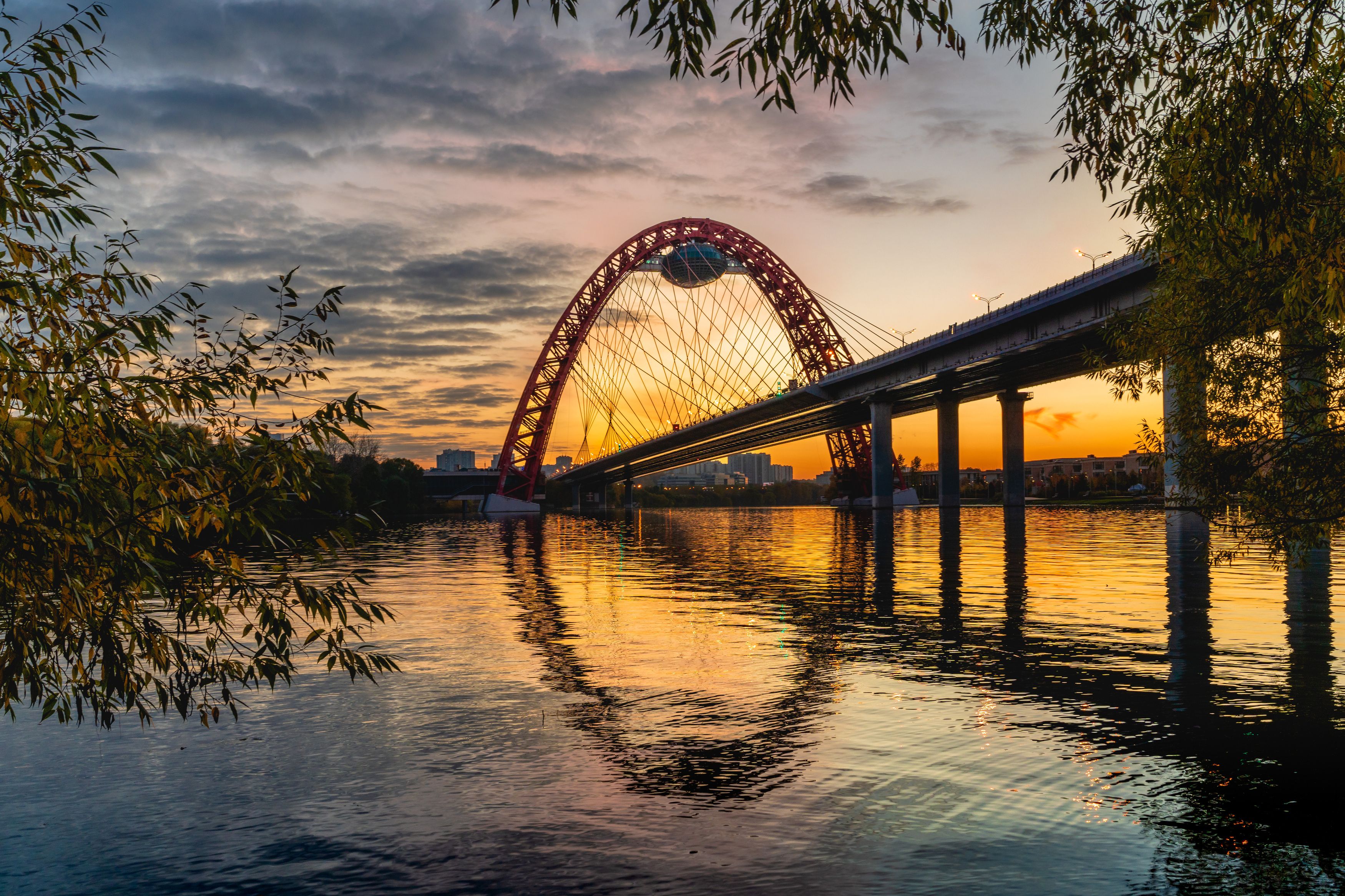 москва, живописный мост, закат, moscow, sunset, Sadov Sergey