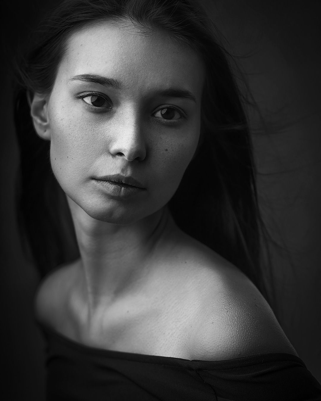 Portrait, BW, girl, studio, Sony, sigma, Блинов Владислав