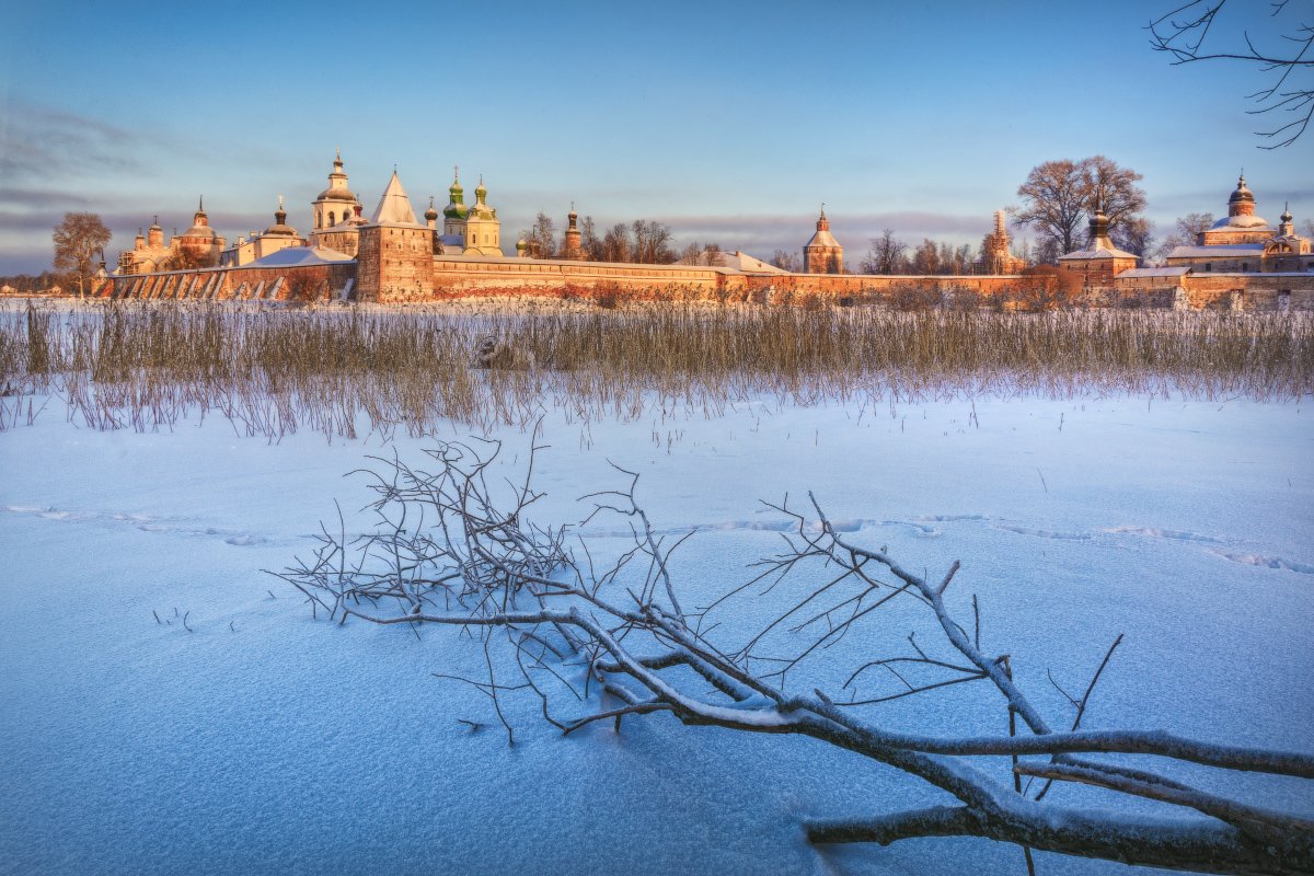 зима, кириллов, кирило-белозерский монастырь, пейзаж, утро, Жмак Евгений