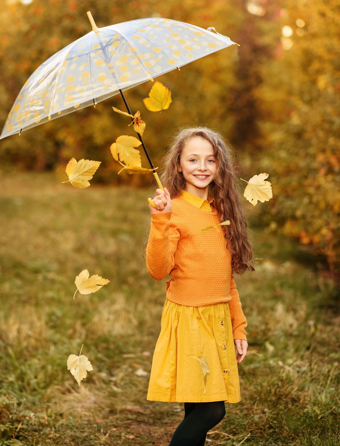осень, девочка, портрет, желтый, листья, Солоницына Светлана