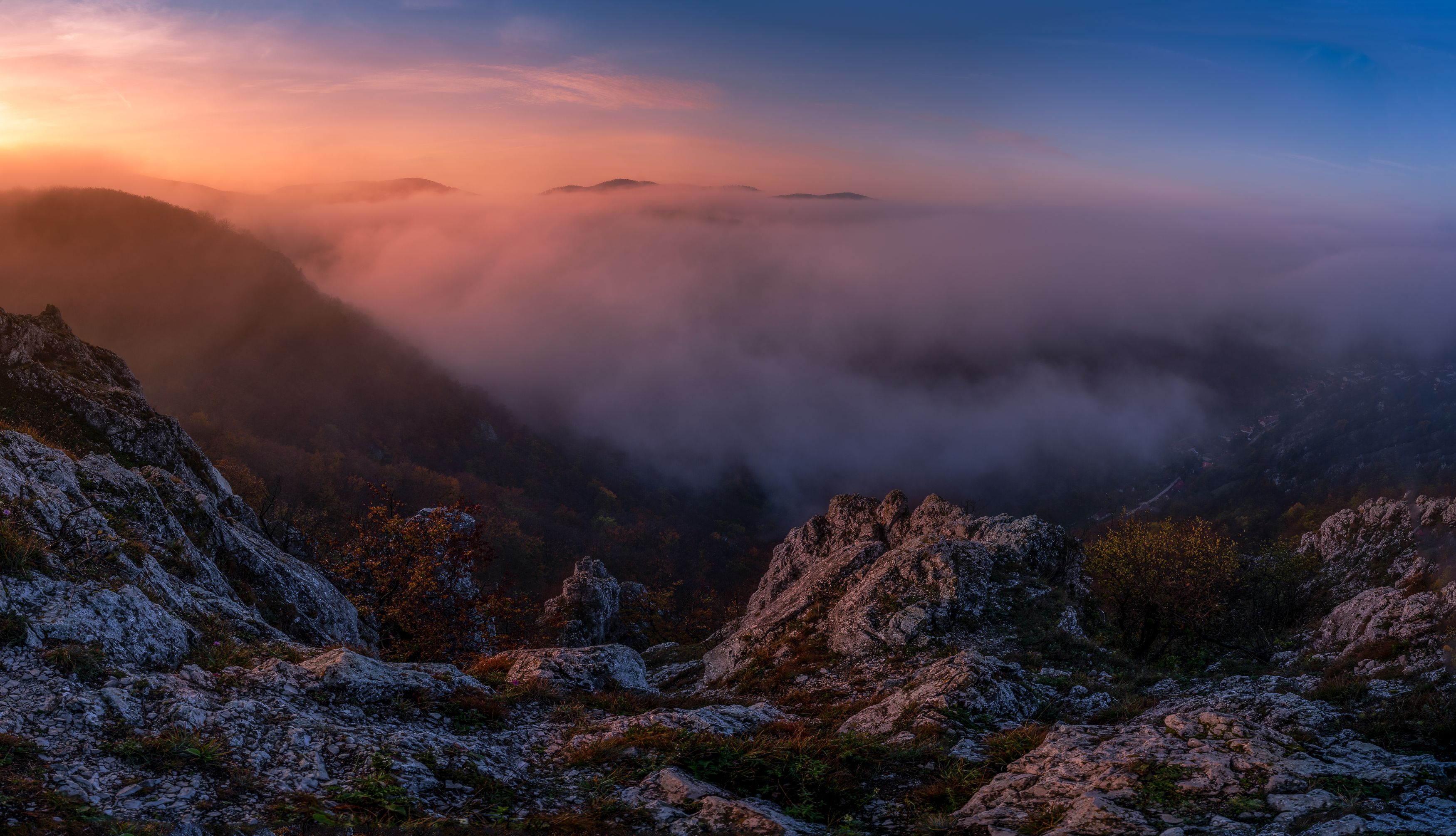 Sunrise, mountains, fog, inversion, clouds, nikon, Stanislav Judas