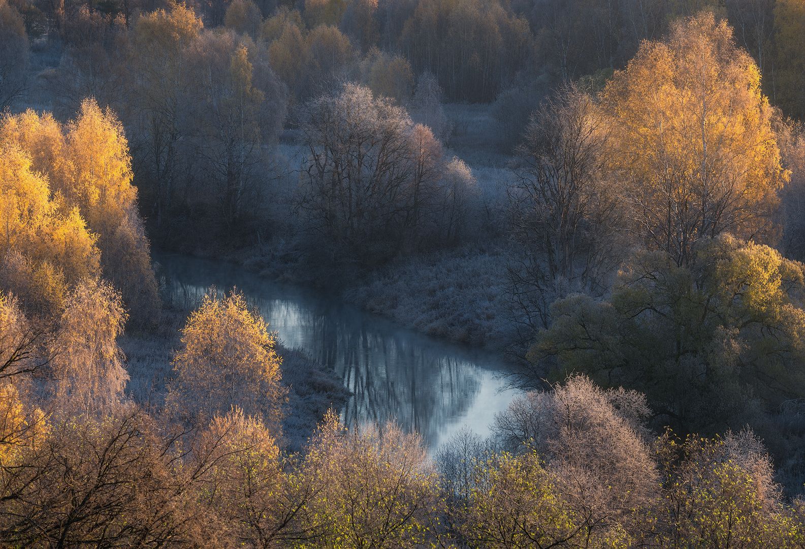 осень, пейзаж ,река, утро, Левыкин Виталий