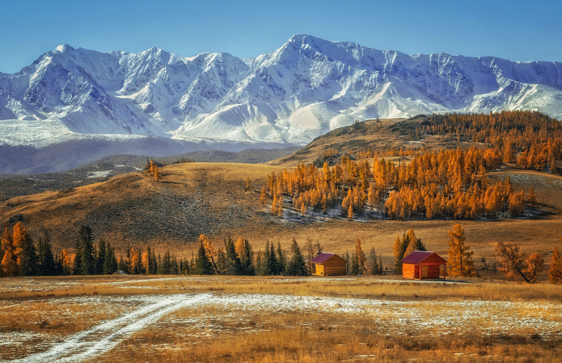 горный алтай,курайская степь,северо-чуйский хребет,осень,снег, lora_pavlova