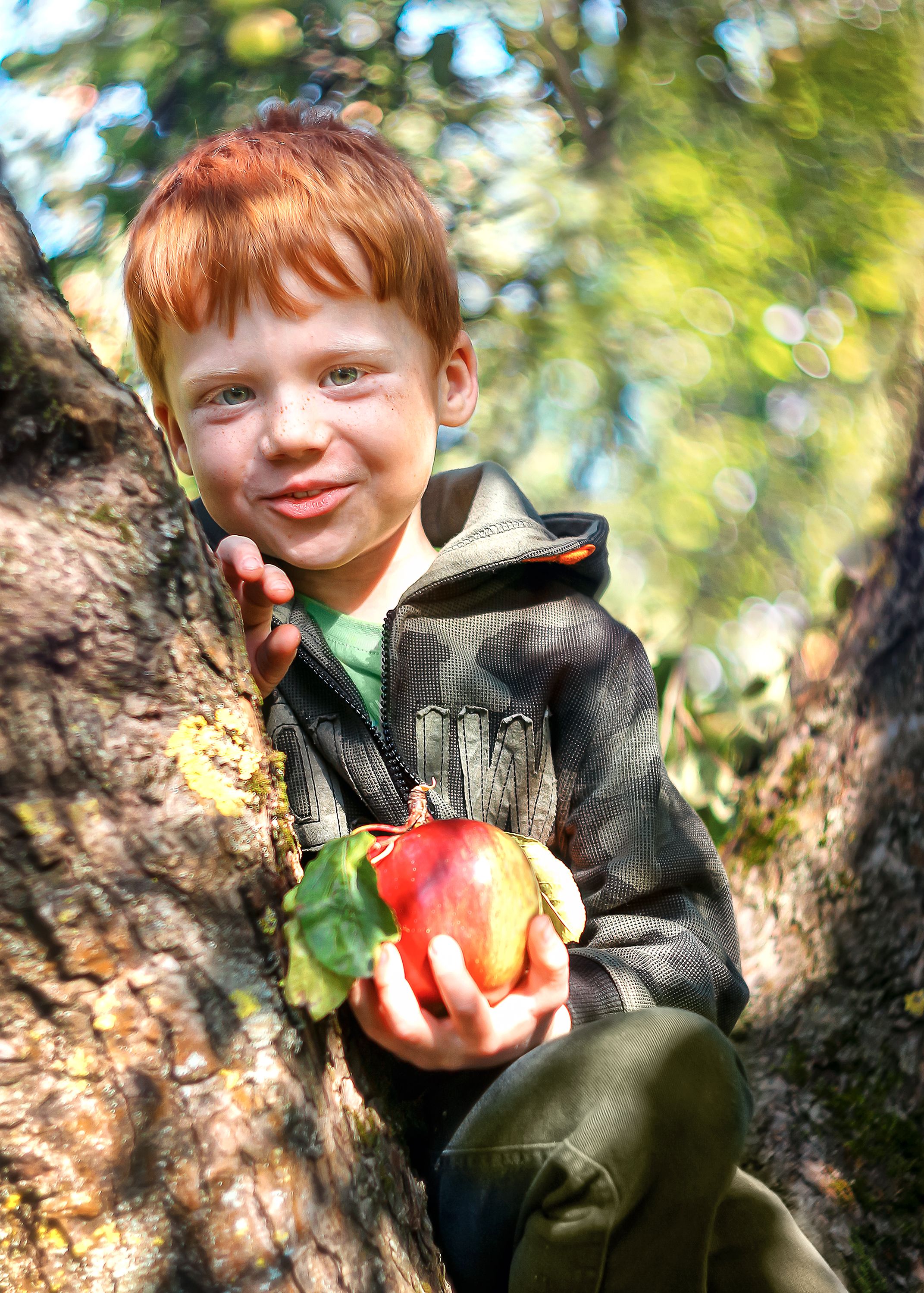 мальчишка- рыжик,конопатое счастье,наш двор, яблоко жизни,репортажное фото, ГОРЮКИНА ИРИНА