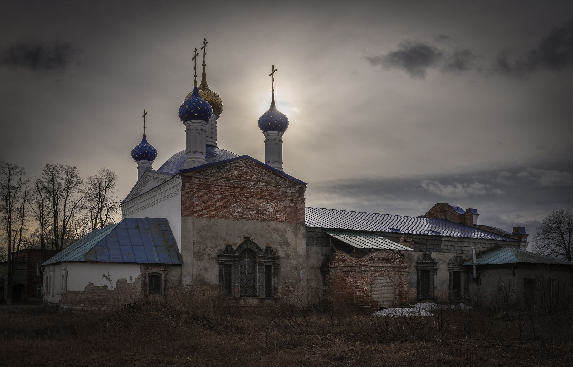 храм, развалины, руины, осень, купола, Сергей Аникин