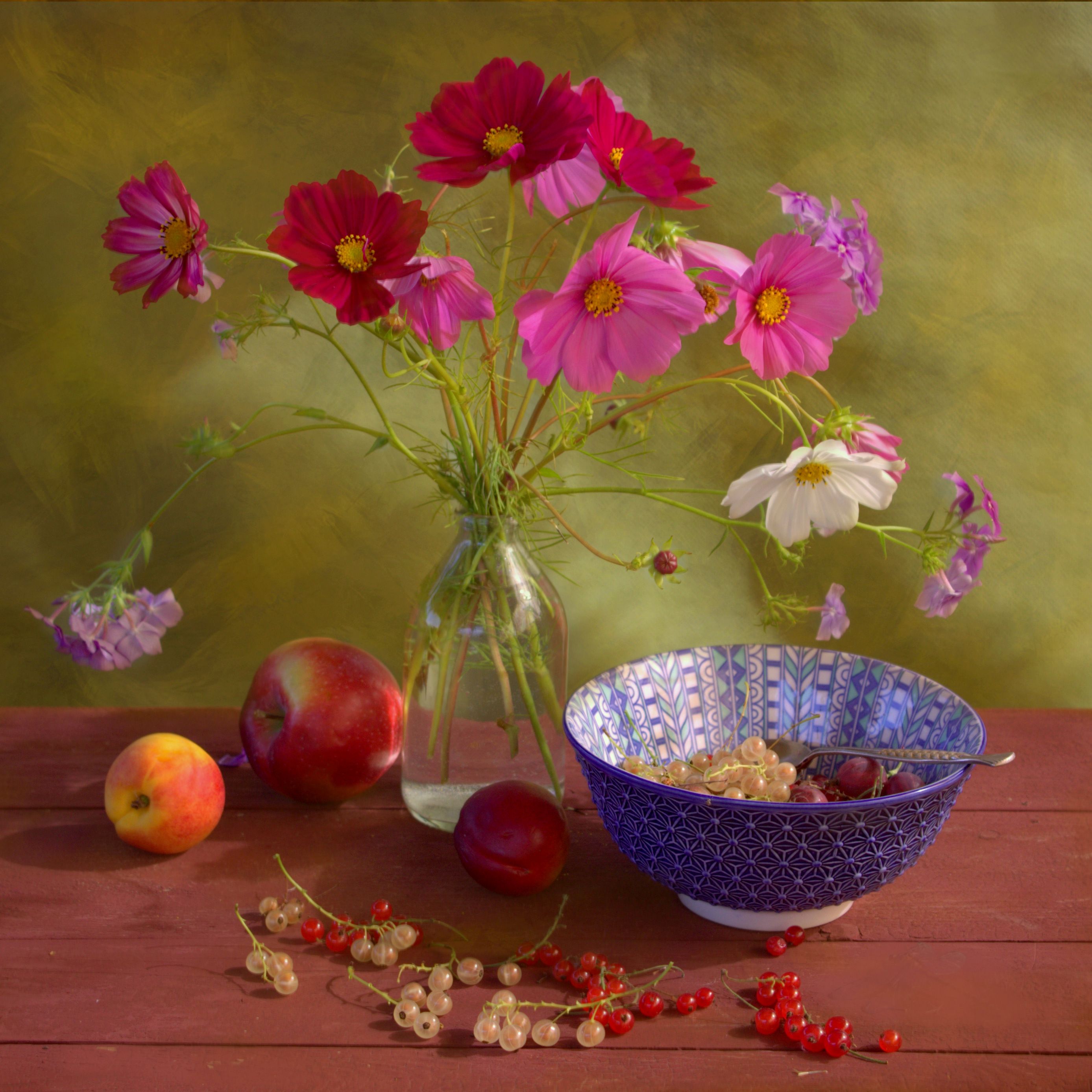 цветы, ягоды, натюрморт, Хохлова Наталья