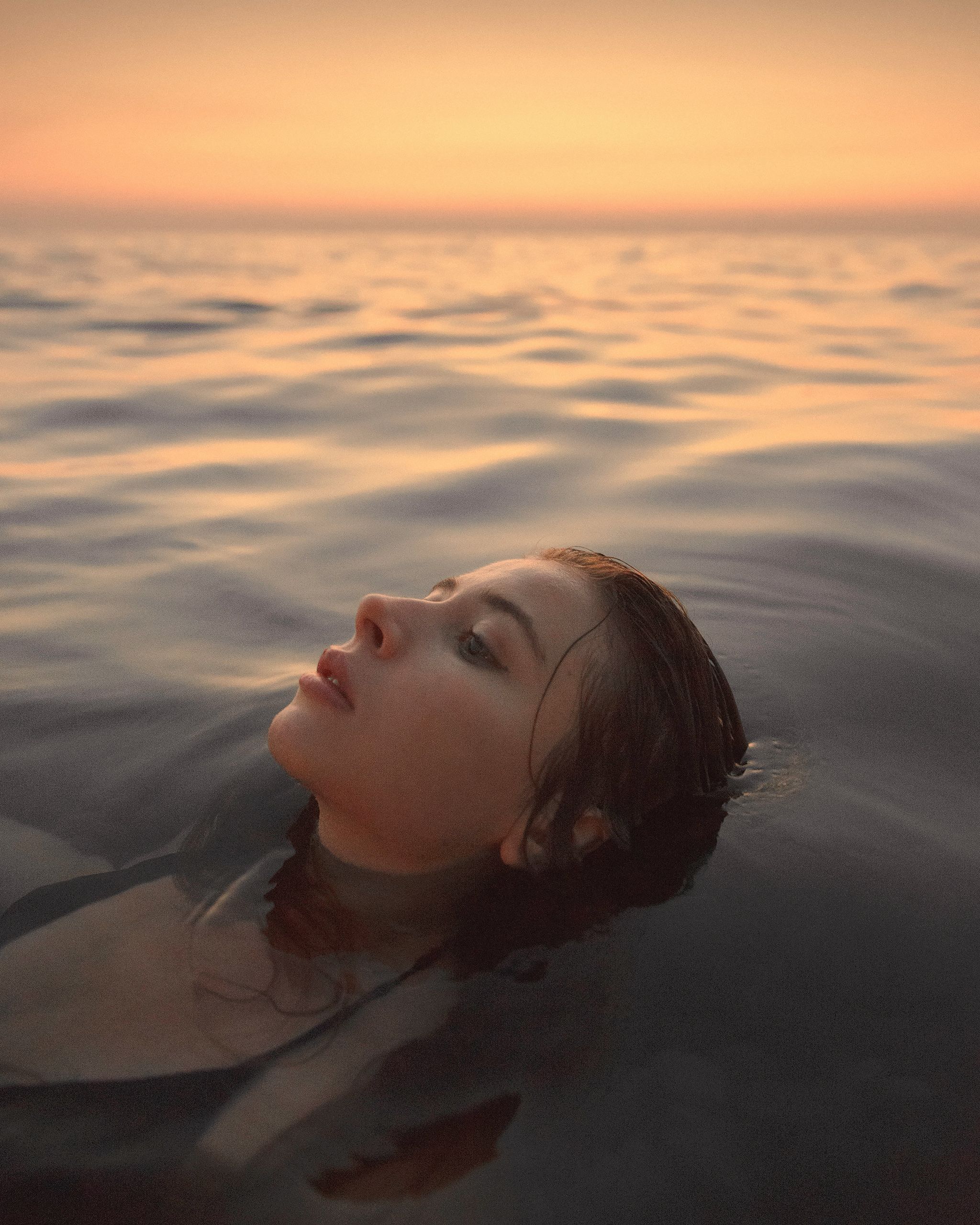 portrait, girl, sunset, sea, портрет, девушка, закат, море, Миндру Александр