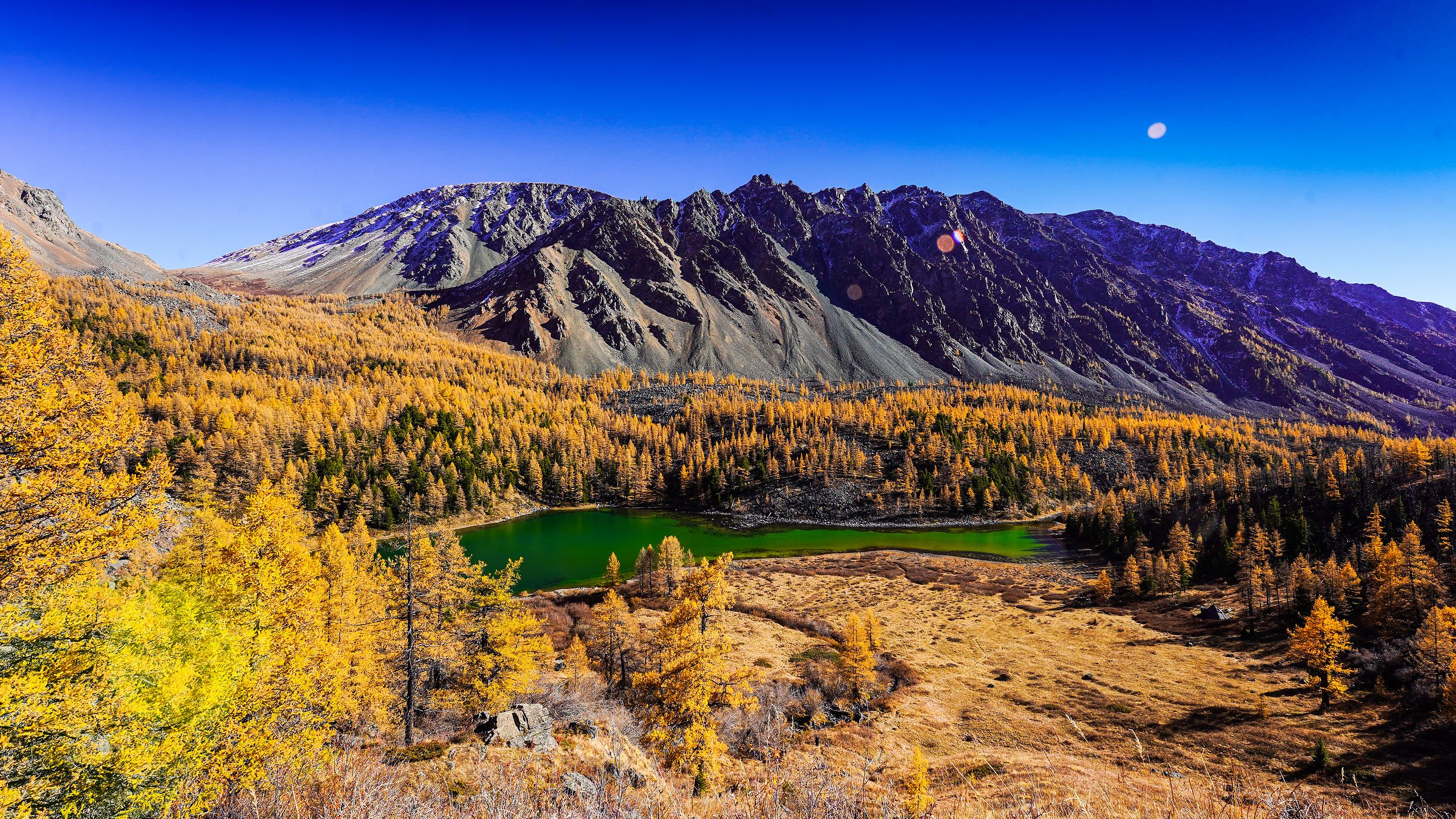 озеро, горы, алтай, куехтанарские озера, горное озеро, озеро горных эльфов, желтые лиственницы, Andrey Politov