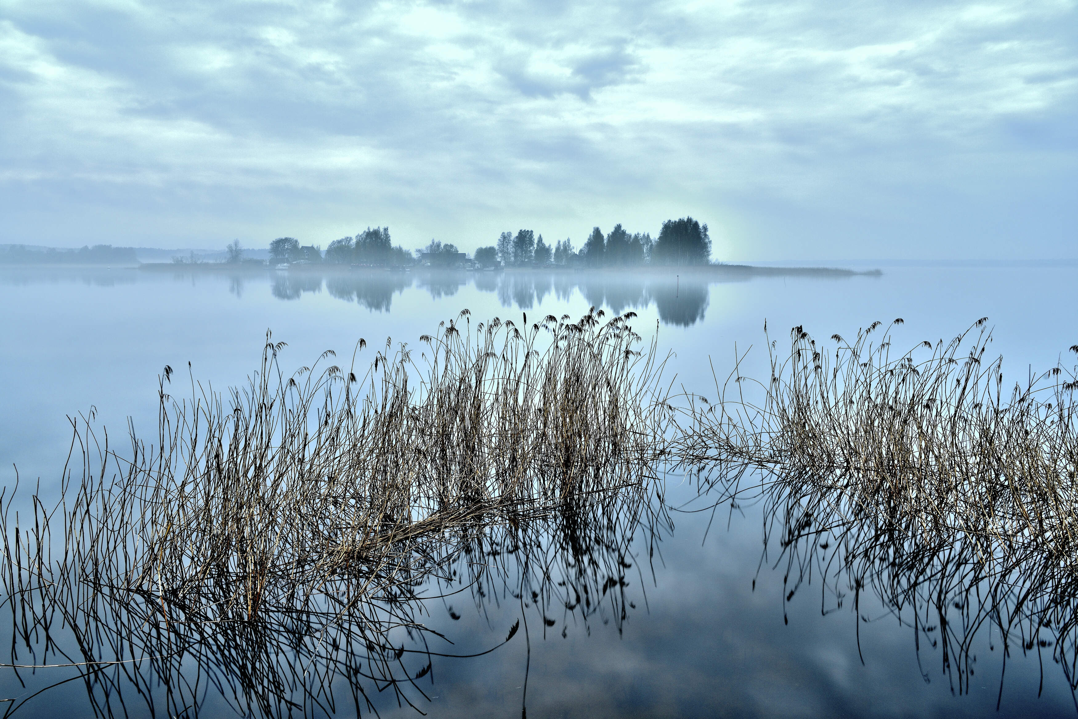 селигер, осташков, рассвет, туман, озеро, отражение, Байдуков Александр