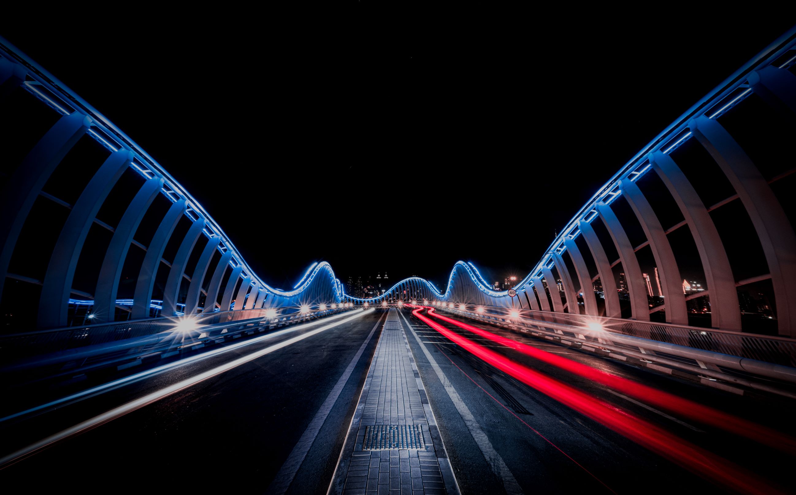 dubai, uae, streets, long exposure, burj khalifa, city, city landscape, skyscraper, skyscrapers, night, sunset, bridge, meydan, night, city, city lights, Roman Bevzenko