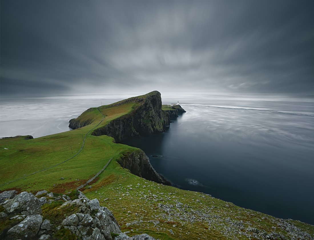 Neist Point, long exposure, scotland, Atlantic ocean, rocks, stones, lighthouse, , Marius Kastečkas
