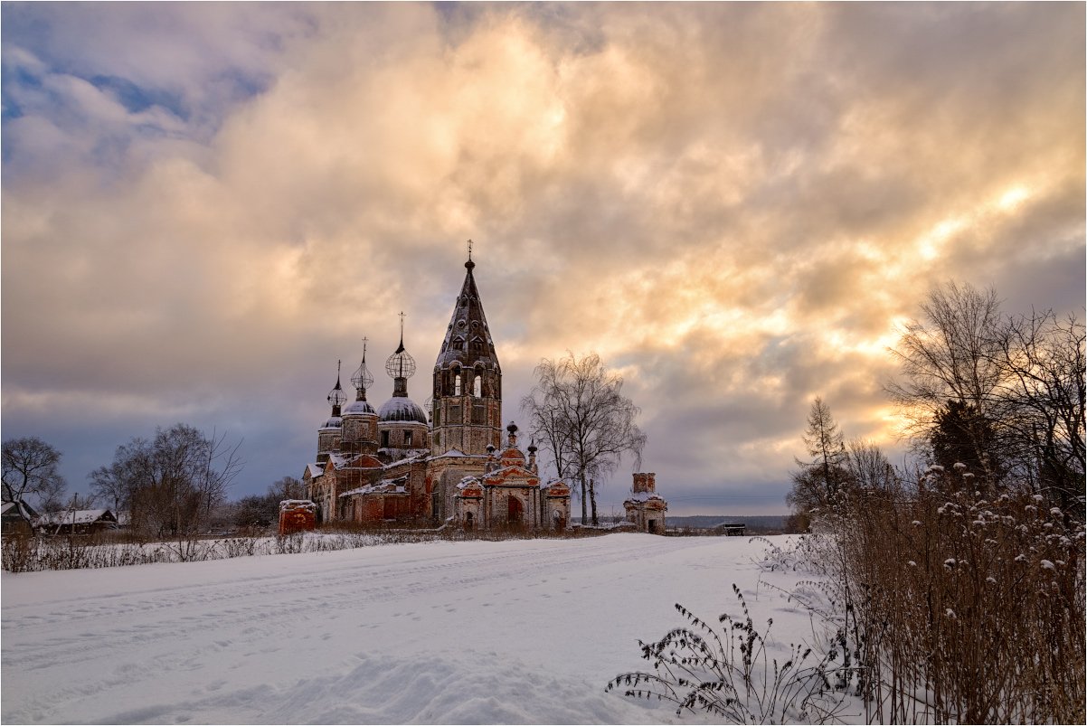зима, россия, руины, храм, церковь, Ольга Максимова