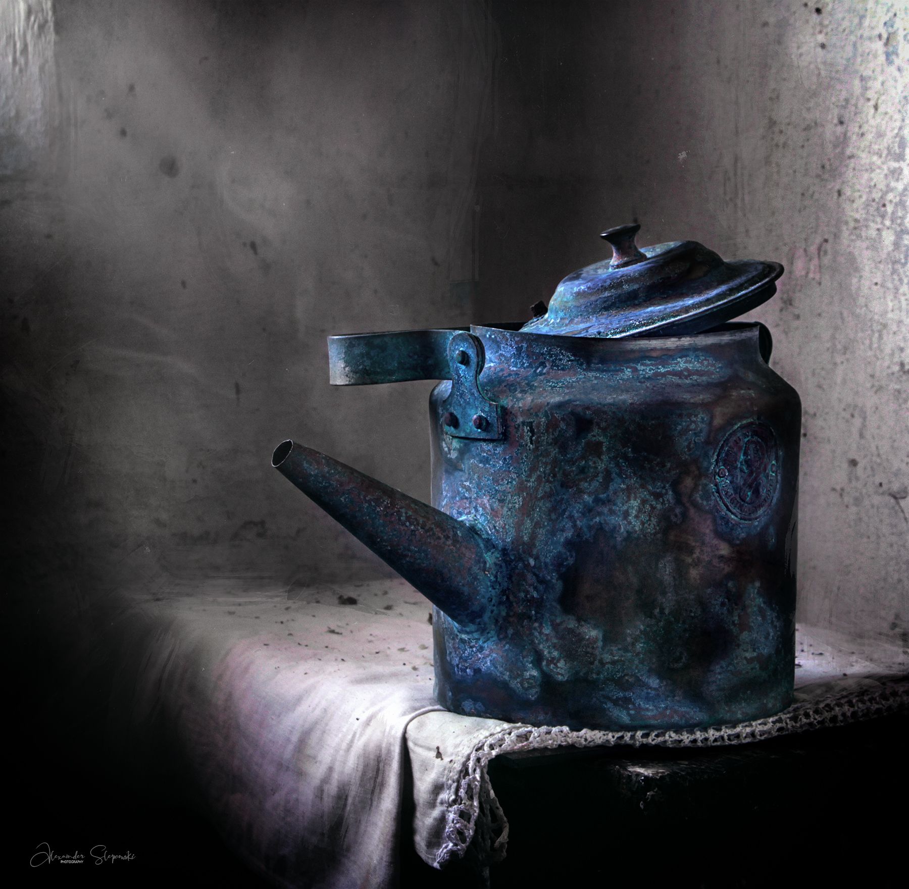 teapot, patina, Alexander Slepcowski