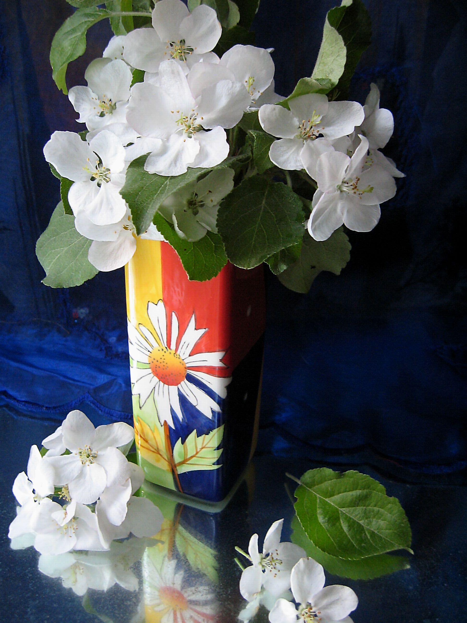 цветы, букет, яблоня, ваза, керамика, Наталия Тихомирова