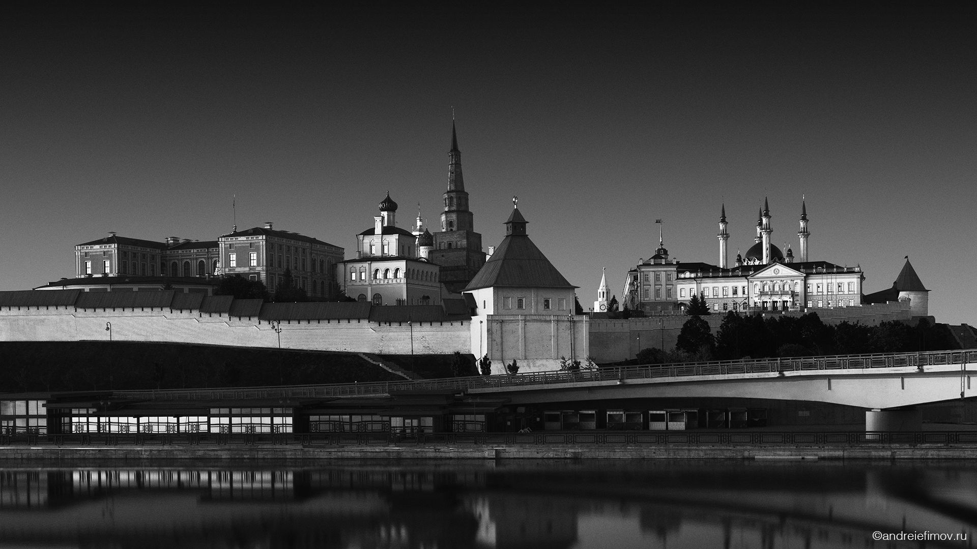 architecture, black and white, kazan, tatarstan, kremlin, building, city, monochrome, russia, fine arts, Андрей Ефимов