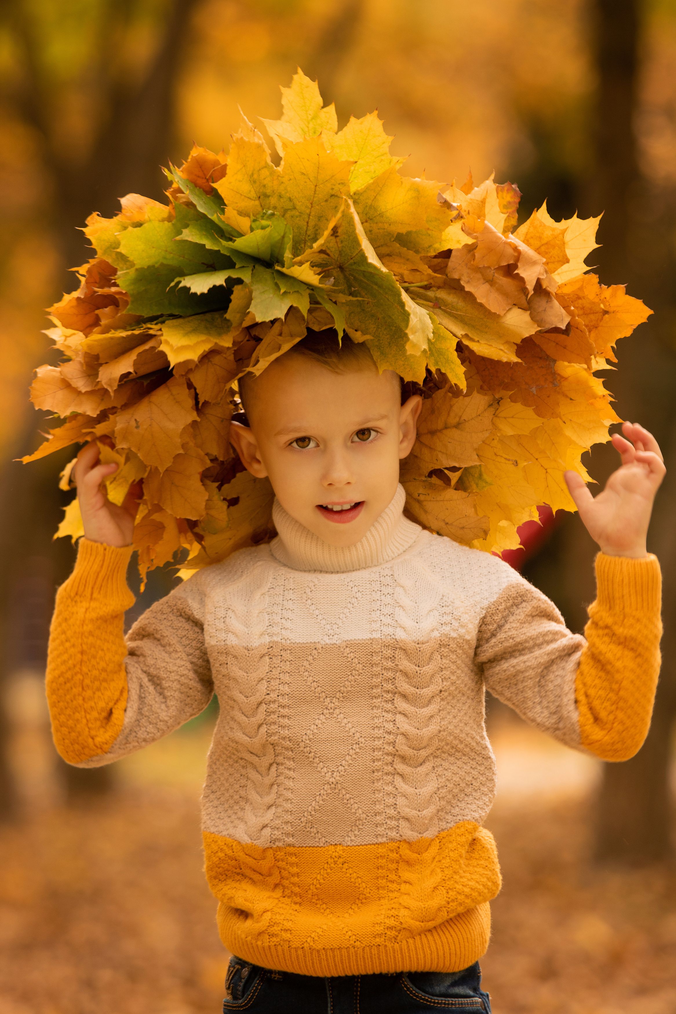 Осень, листья,портрет, Александр Замятин