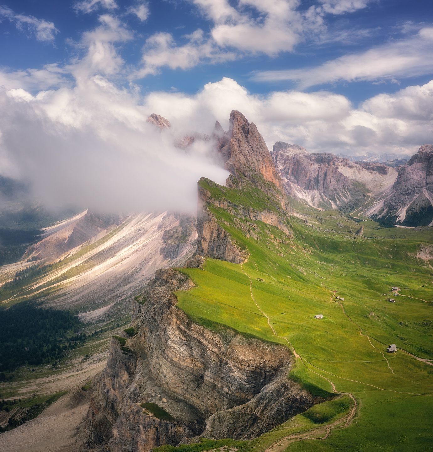Seceda, Dolomiti, Italy, лето, горы, Альпы, Евгений Матюшенков