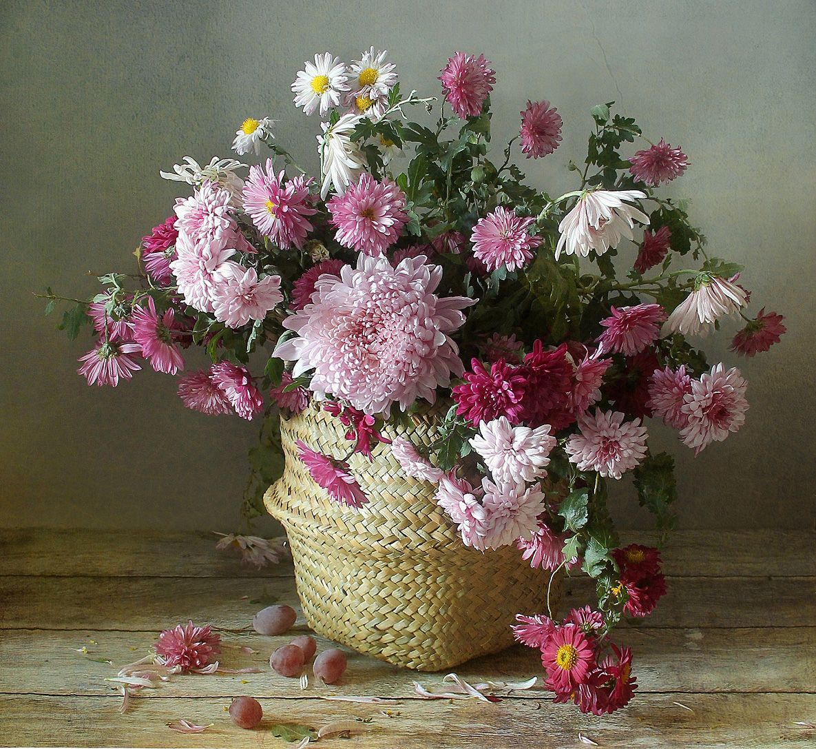 натюрморт, цветы, хризантемы, осень, марина филатова, Марина Филатова
