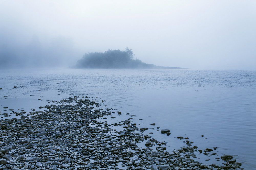 пейзаж, туман, Курочкина Диана