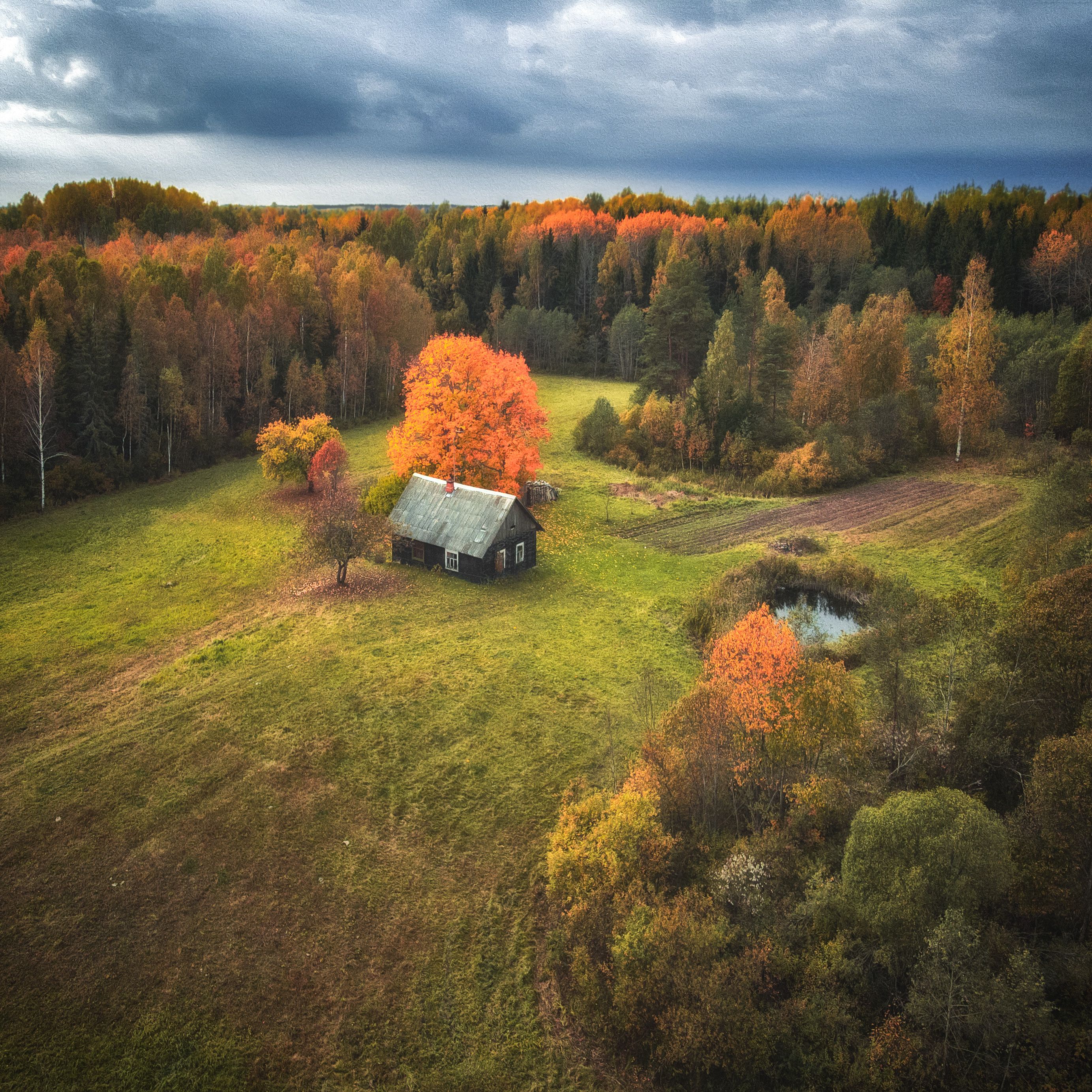 landscape,autumn,village,nature,trees, Olegs Bucis